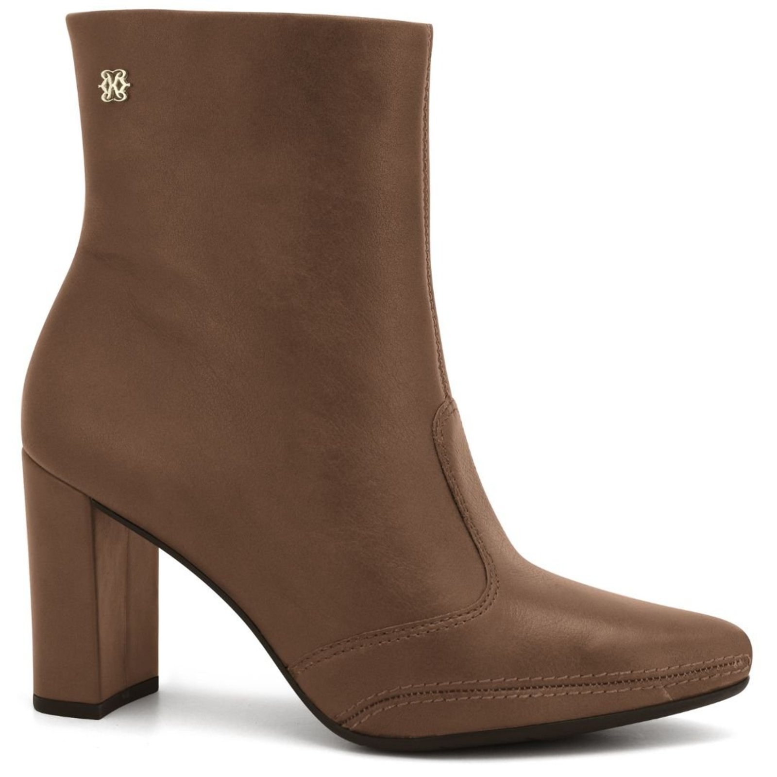 Bota Feminina Couro Salto Alto Ramarim 2615101 - Capuccino