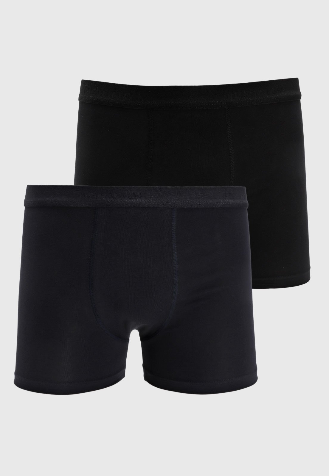 Cueca Boxer Masculina Hering Kit com 2 Preta e Azul Marinho
