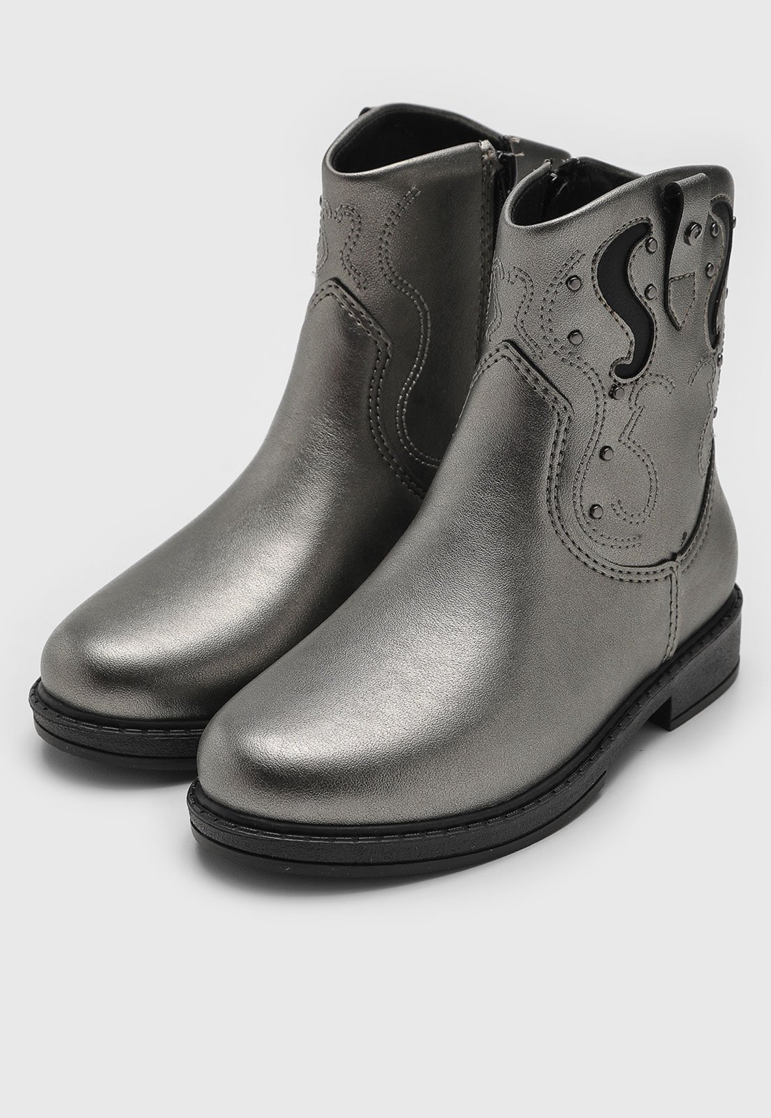 Infantil - Bota Pampili Cano Curto Prata