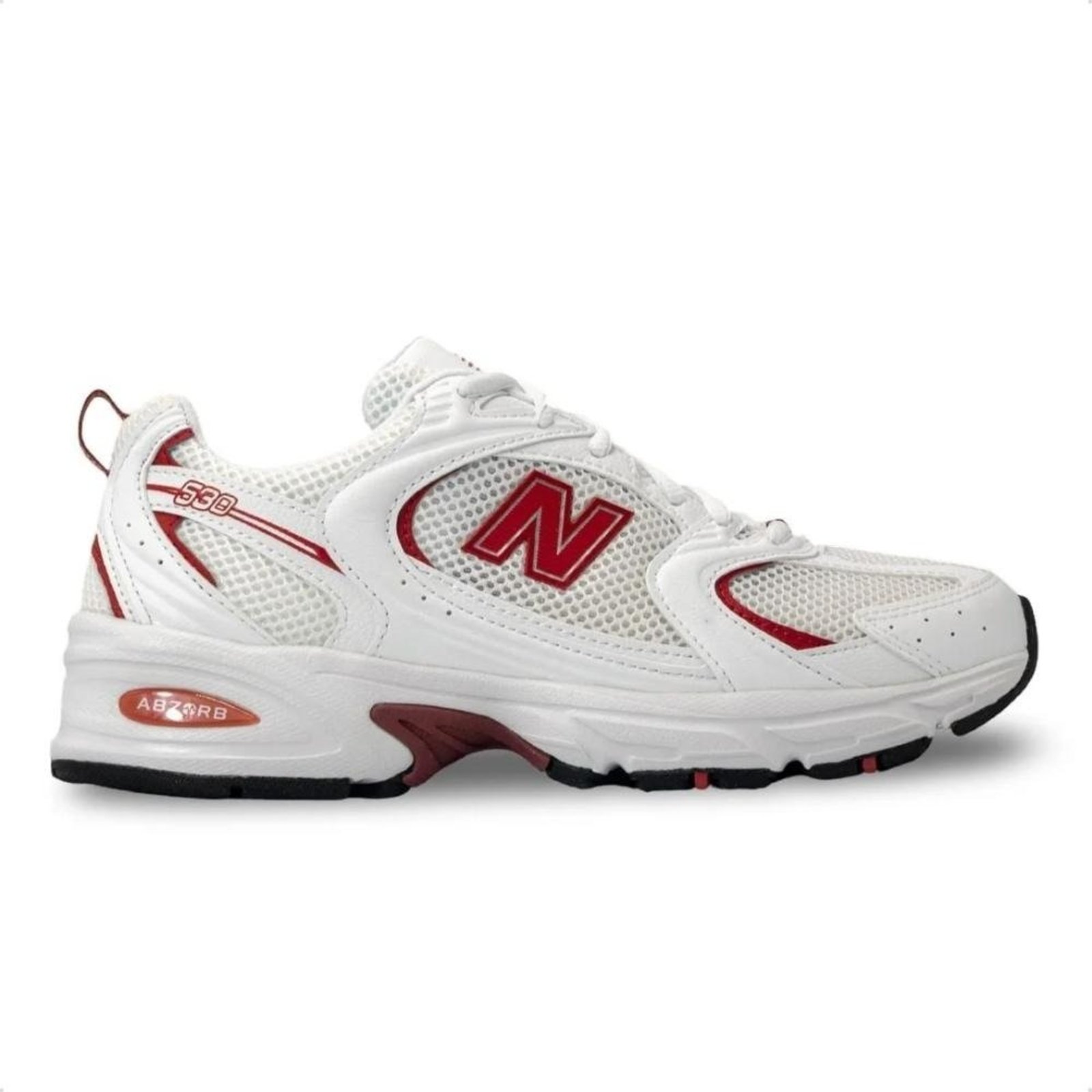 Tenis New Balance 530 Unisex-branco/vermelho