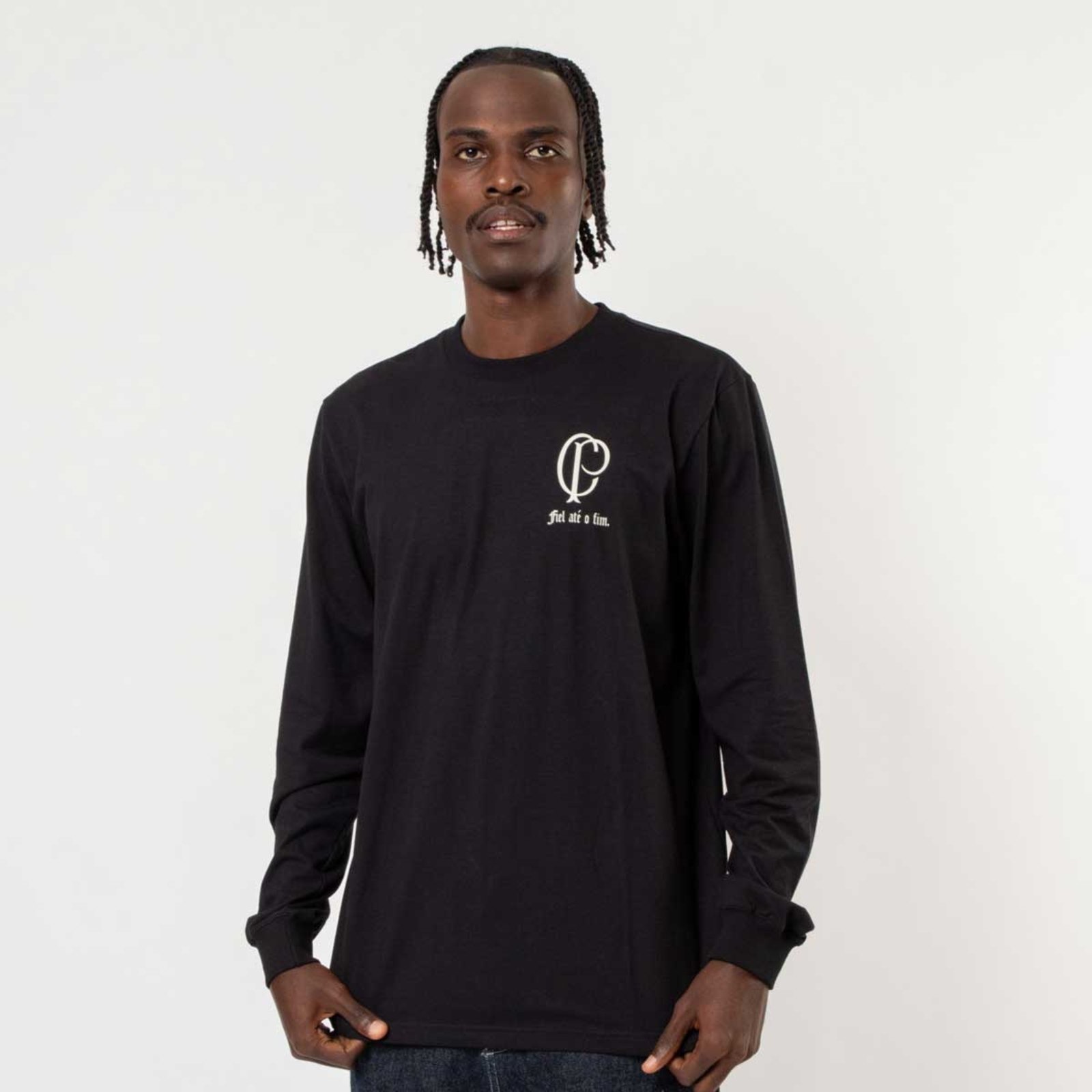 Camisa Corinthians São Jorge Manga Longa Preta