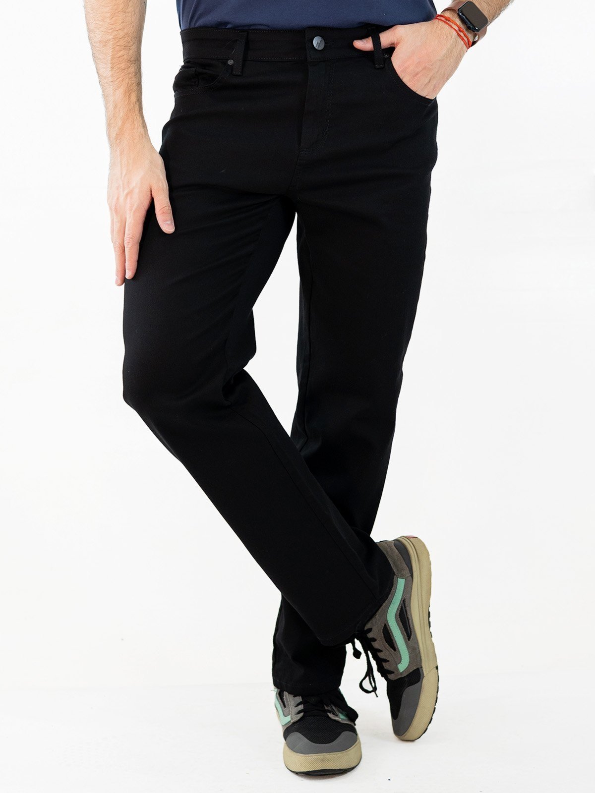 Calça Masculina Sarja Black Cetim Corte Reto Tradicional Anticorpus