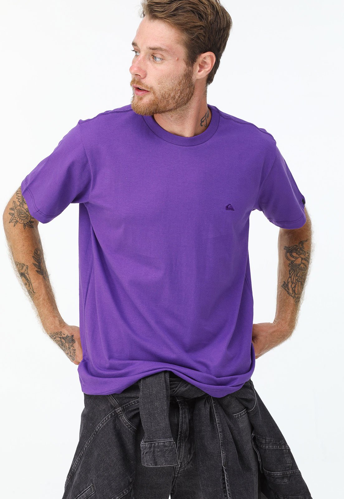 Camiseta Quiksilver Reta Embroidery Roxa