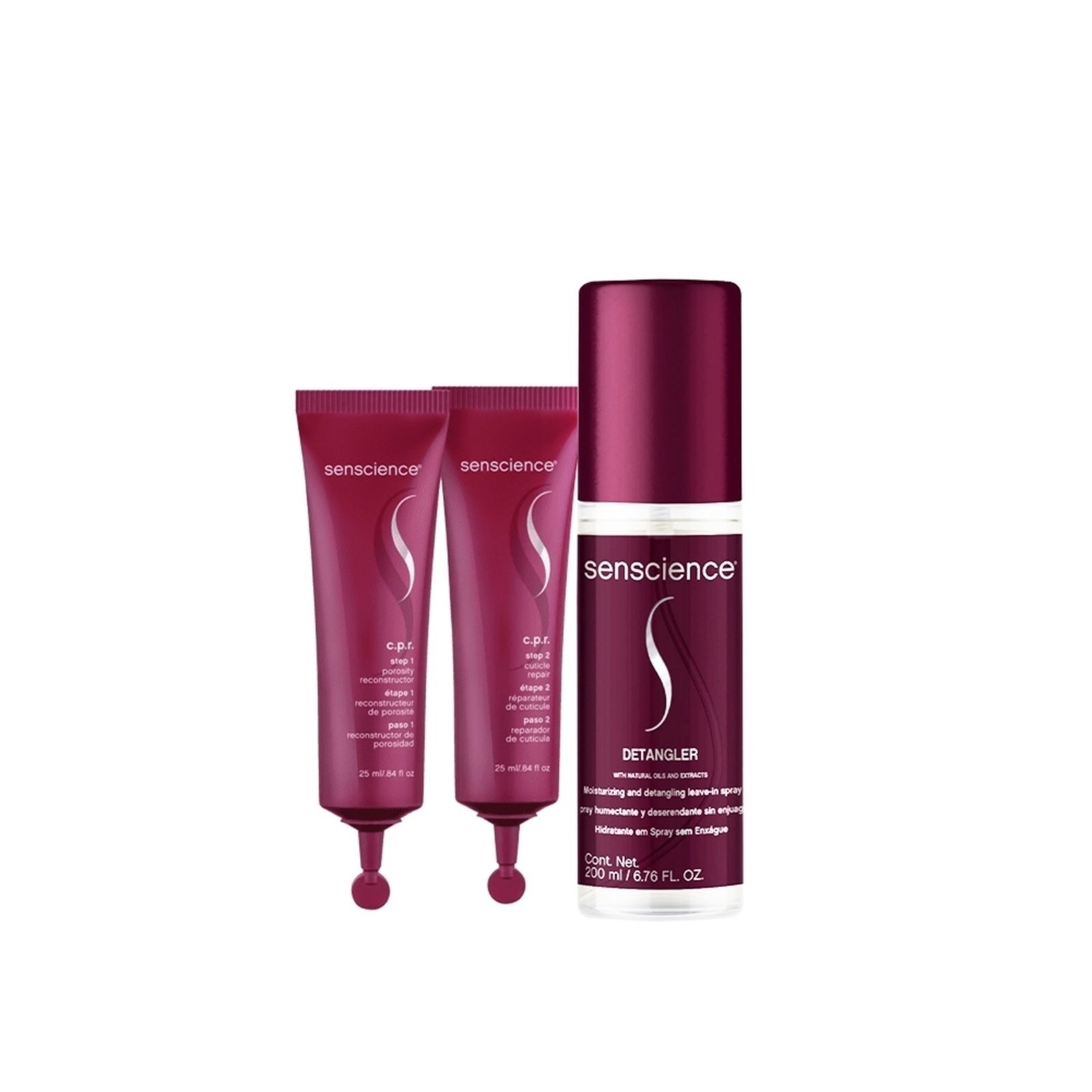Vista 2 Kit Senscience Detangler C.P.R. (3 produtos) multicolorido Senscience multicolorido