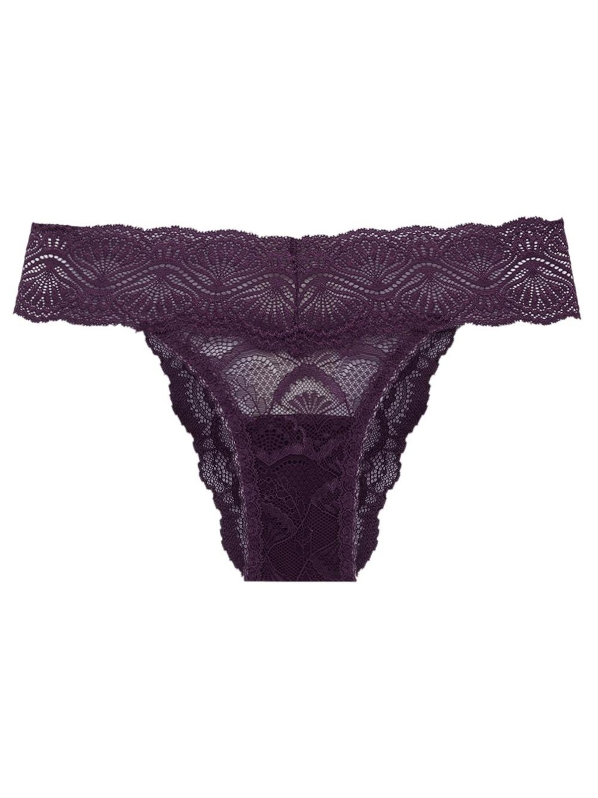 Calcinha Biquíni Renda Shiny Love Roxo Plum Purple