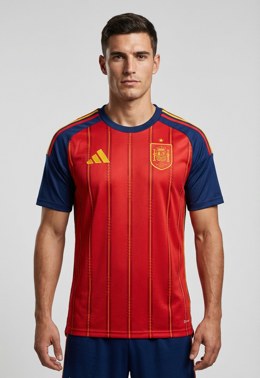 Camisa Masculina adidas Performance Espanha Torcedor Espanha 26 Vermelha