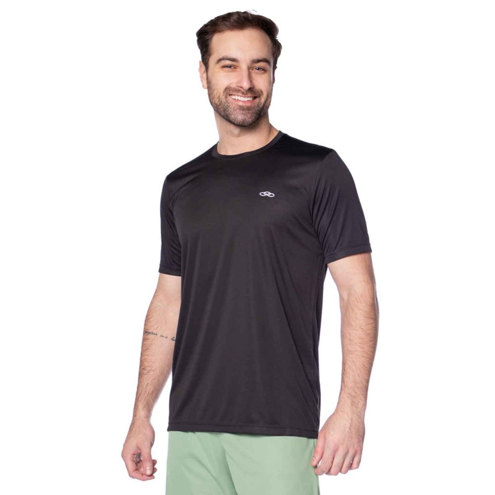Camiseta Masculina Olympikus Essential Manga Curta Preto