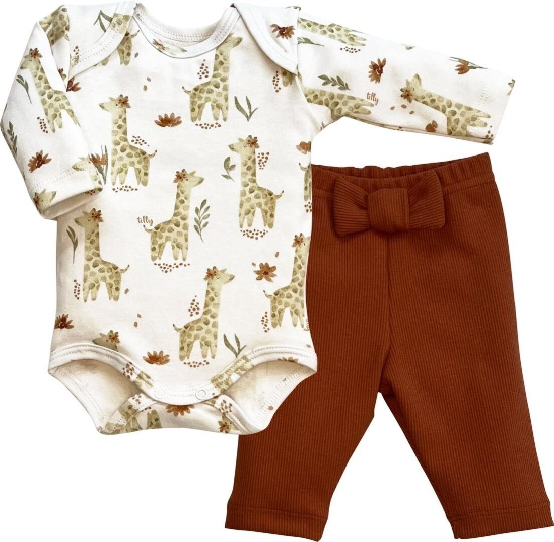Infantil - Kit Body Calça Girafa Tilly baby M Unico