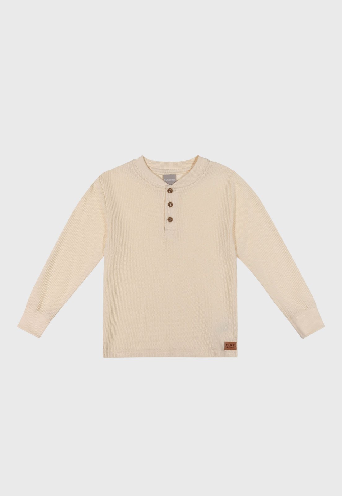 Infantil - Camiseta Coloritta Decote Redondo Bege