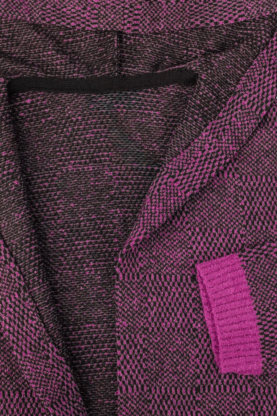 Vista 3 Casaco Enluaze Feminino De Malha Com Bolso E Capuz 60015 Preto Enluaze pink