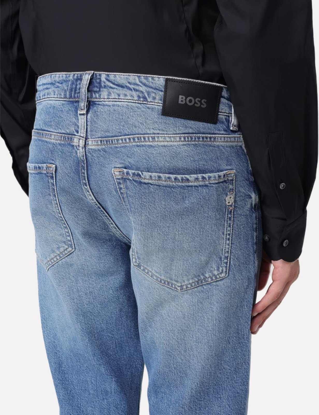Vista 3 Calça Jeans Hugo Boss Masculina Slim Fit C-Delawere azul Hugo Boss azul