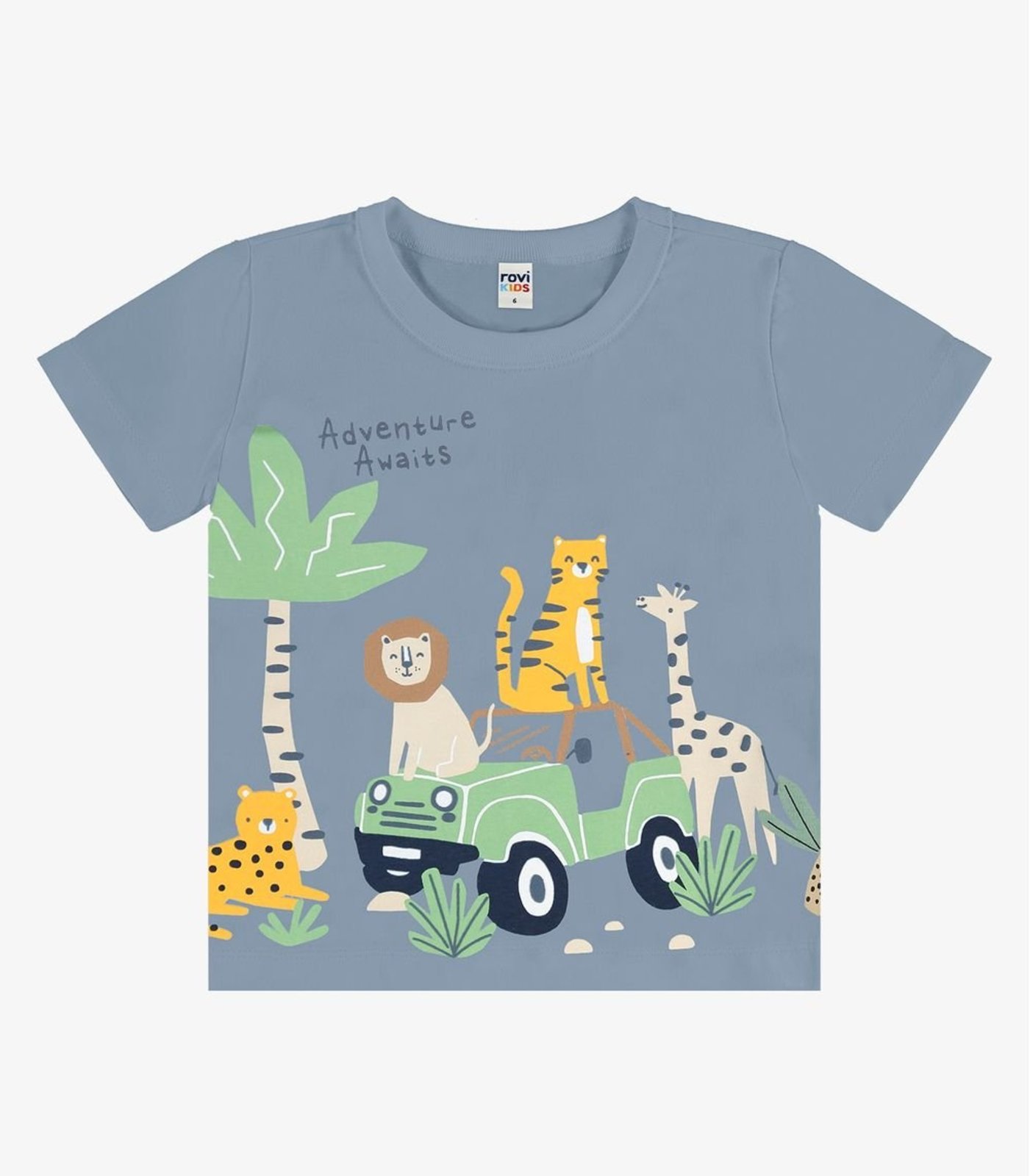 Infantil - Camiseta Com Estampa Rovi Azul