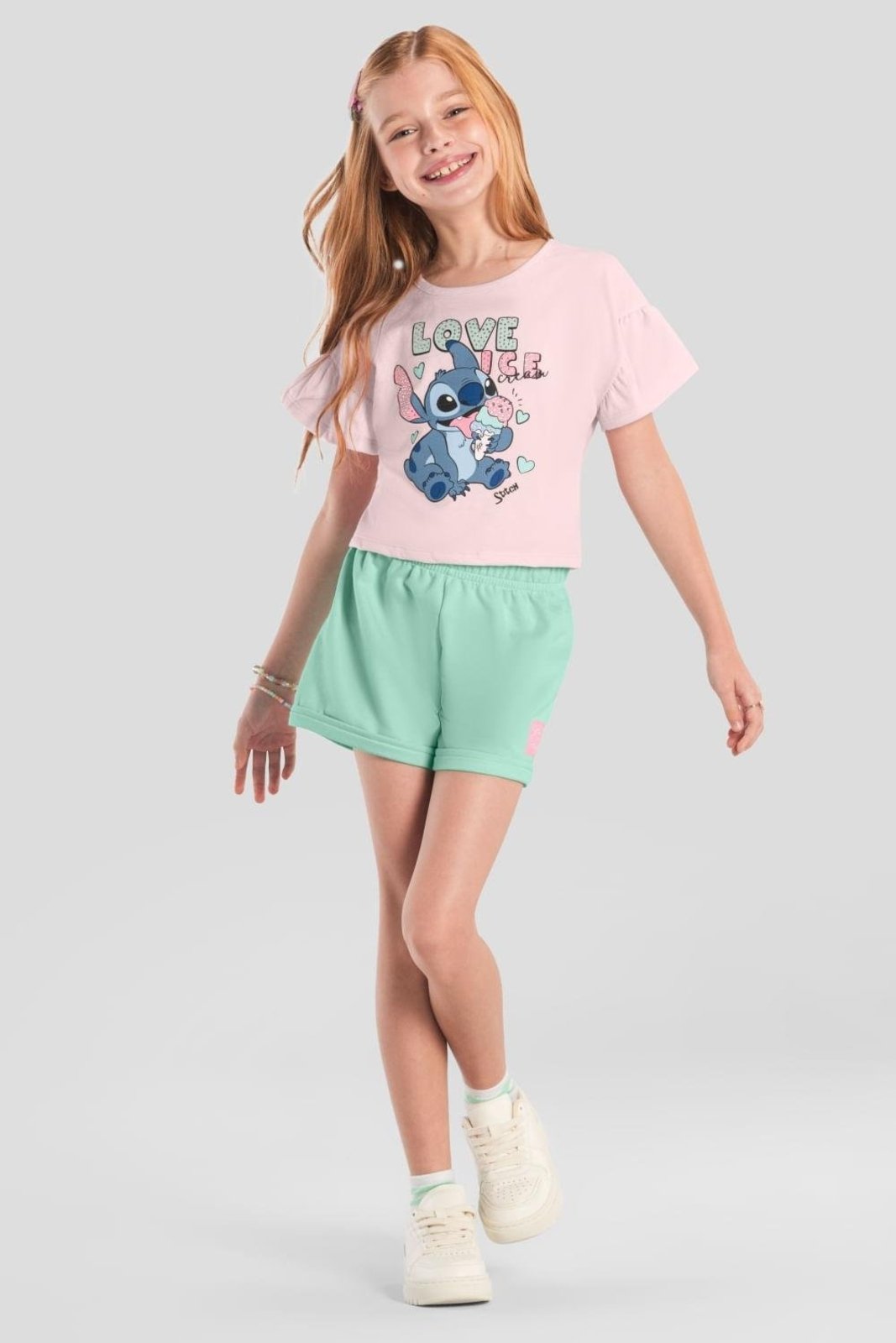 Infantil - Conjunto menina do Stitch Brandili