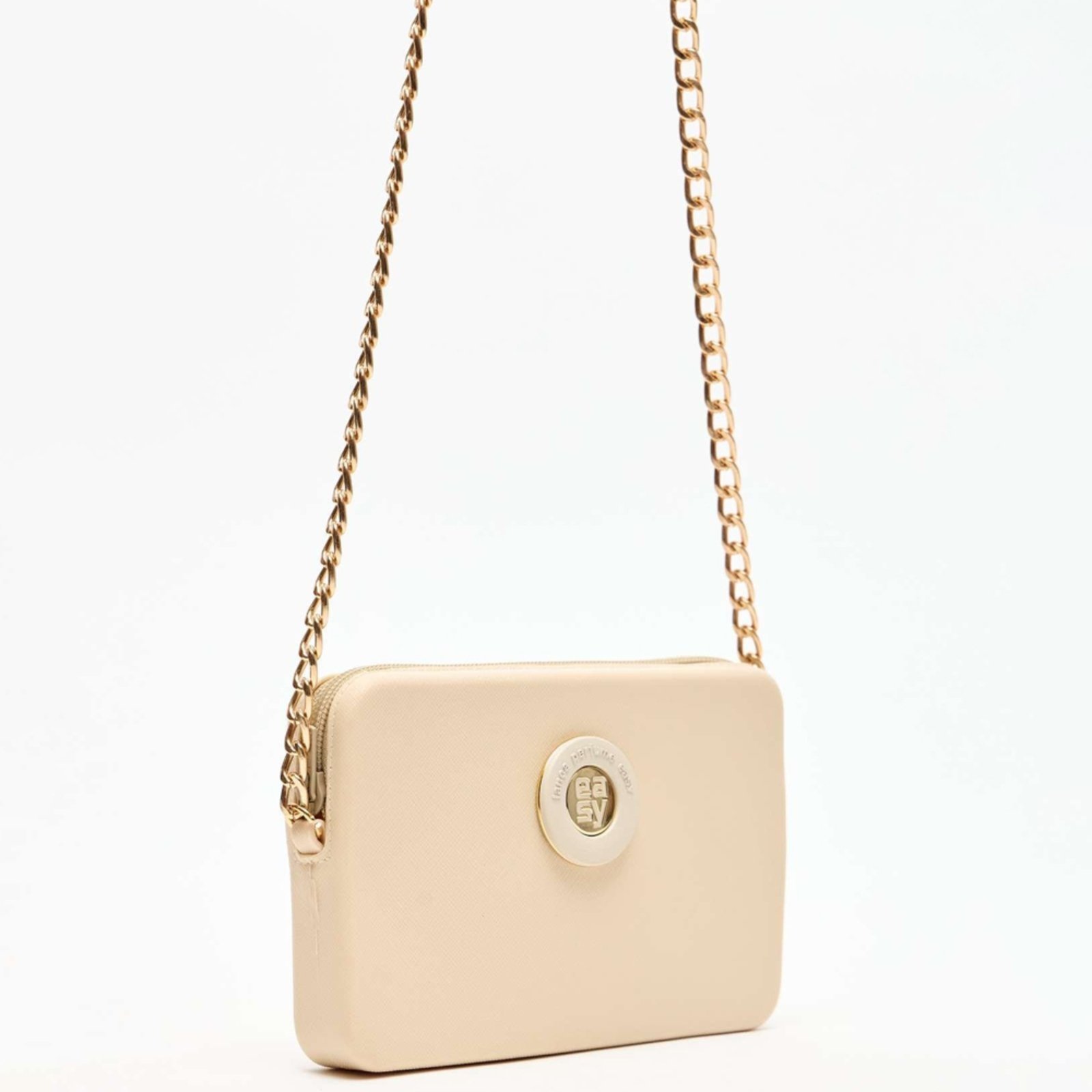 Bolsa Crossbody Easy Lança Perfume Chain In25 Bege Feminino