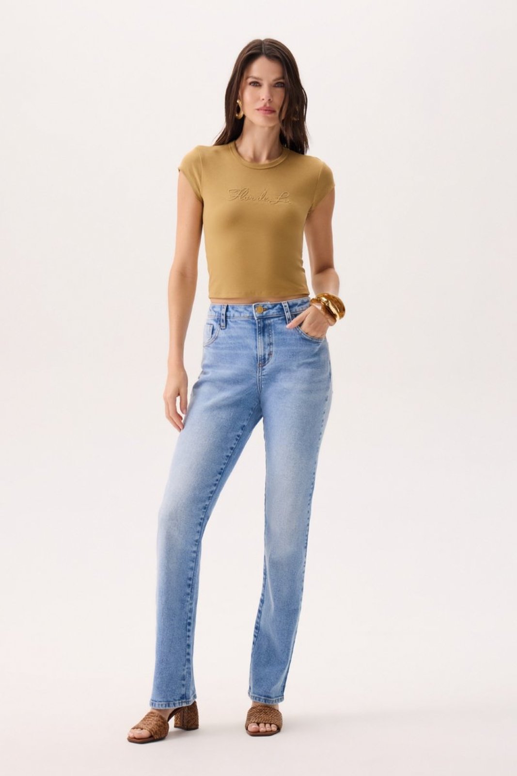Top Cropped Feminino Sculpt Fit Flor de Lis