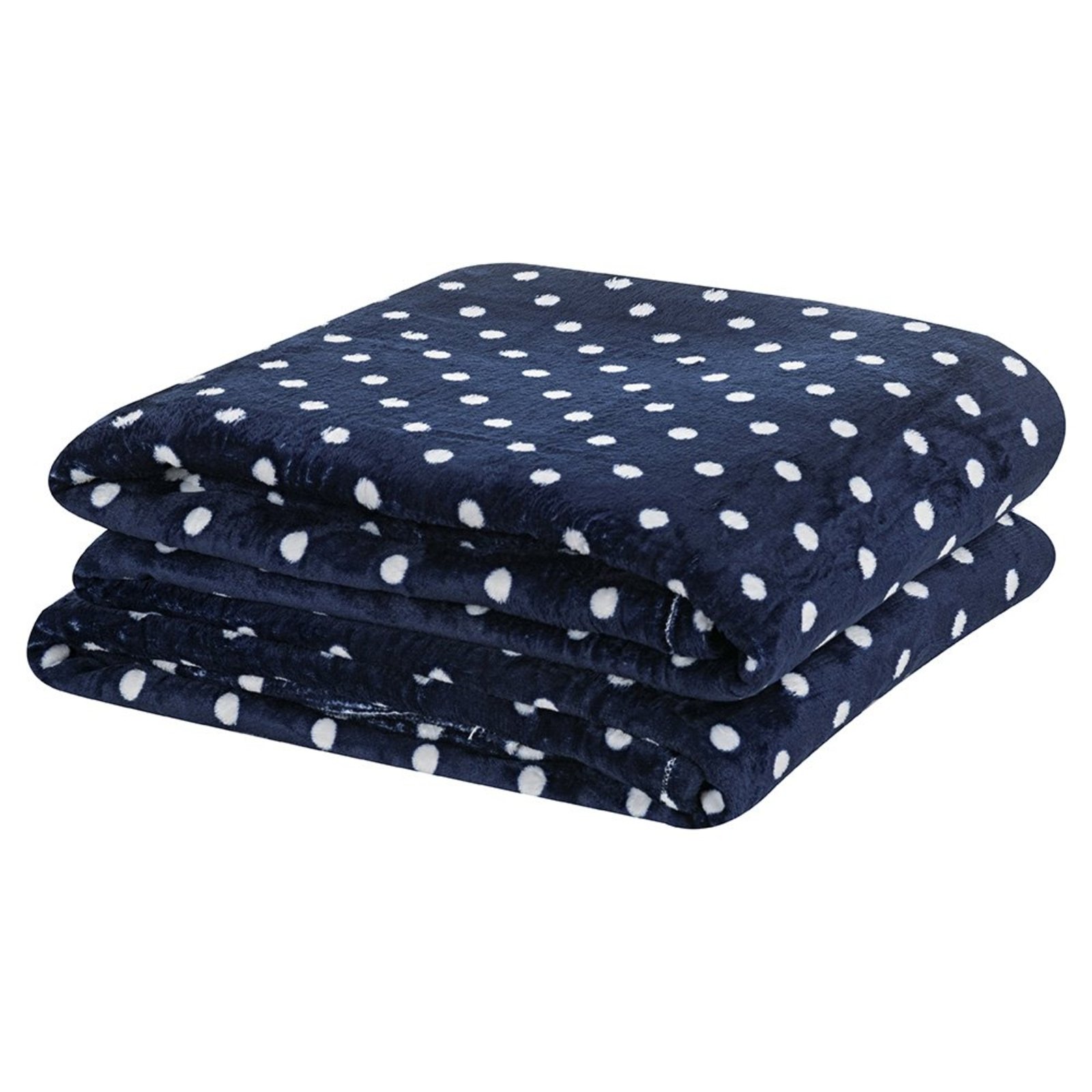 Manta Flannel Microfibra Mimosa Padrão - Marinho - 100% Poliéster