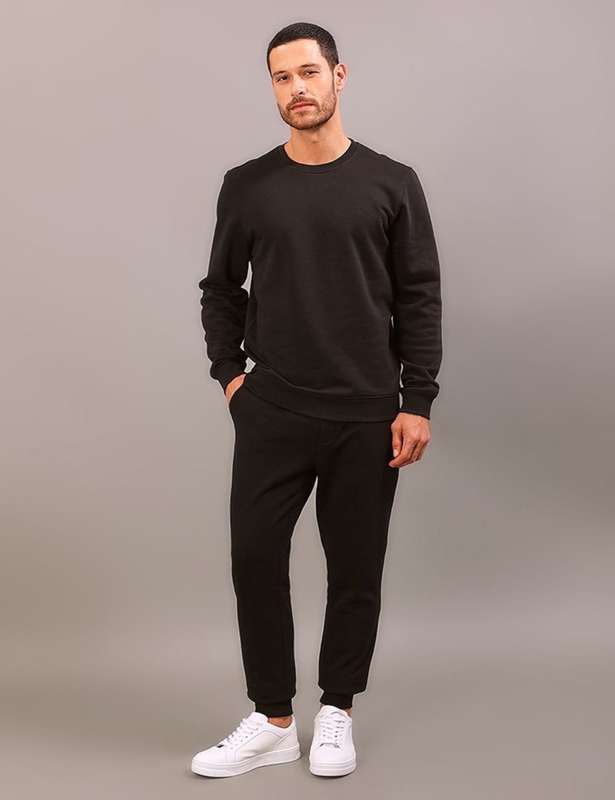 Calça de Moletom Cks Masculino Calvin Klein Bordado - Preto Calvin Klein Jeans