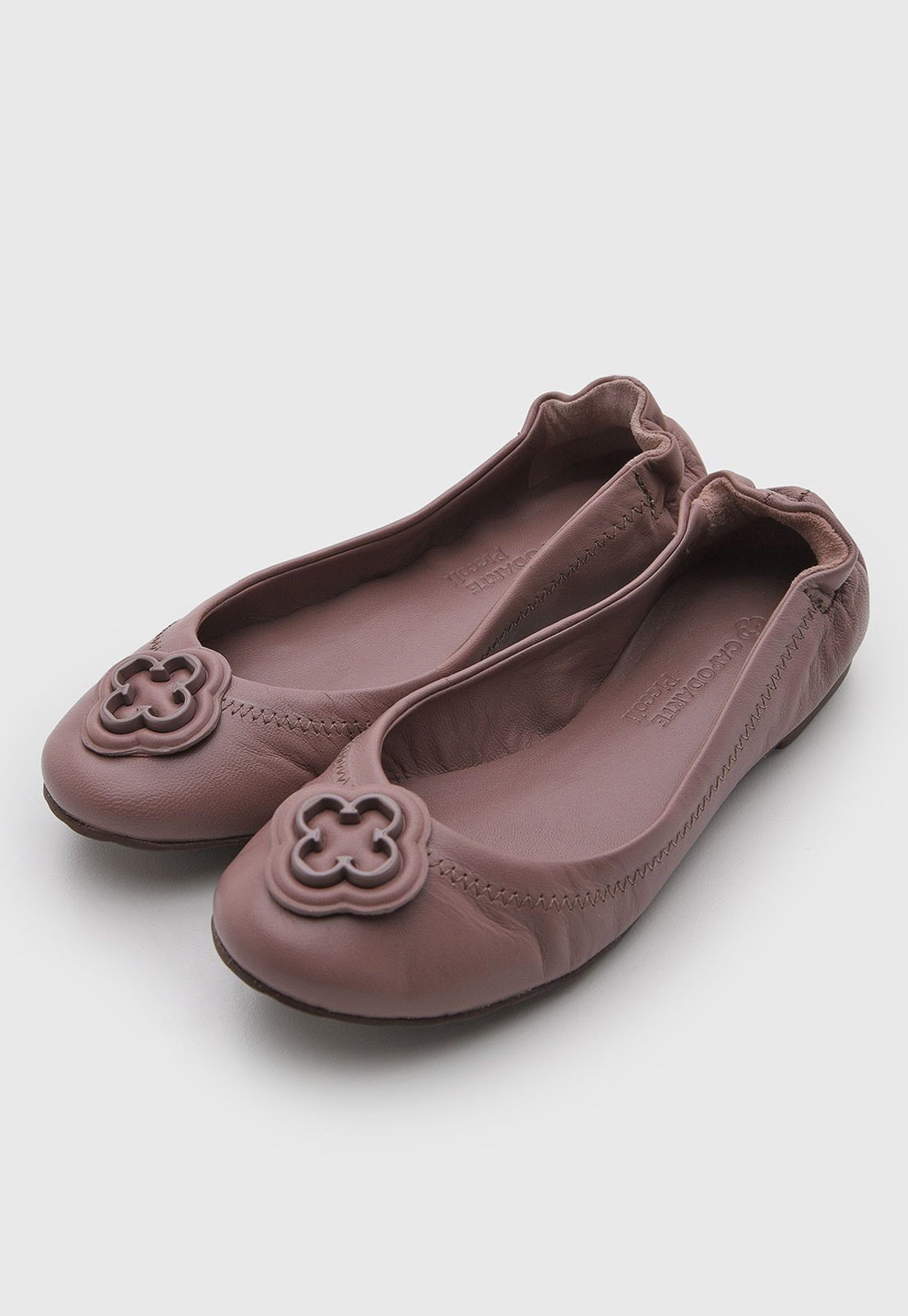 Infantil - Sapatilha Capodarte Couro Logo Marrom