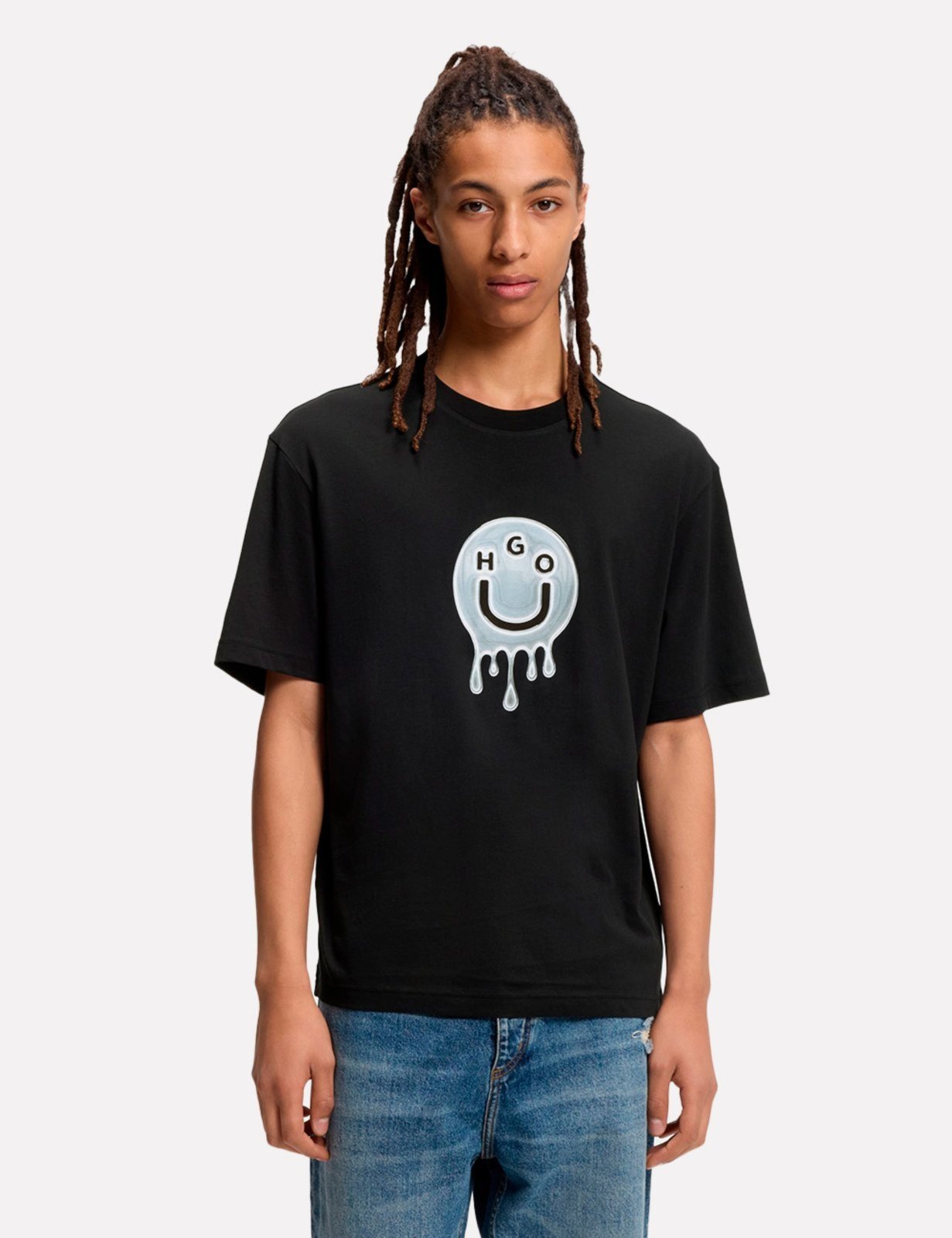 Camiseta Hugo Boss Masculina Regular Nedirix Preta
