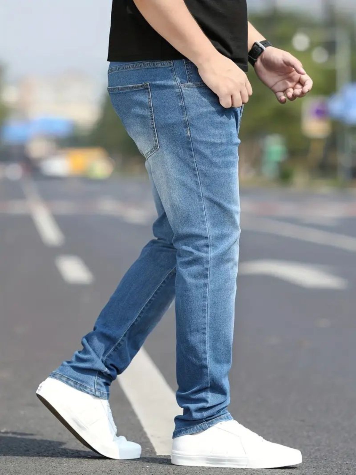 Calça Jeans 5 ESTILOS Azul Clara Masculina Conforto, Estilo Premium e o Fit Perfeito