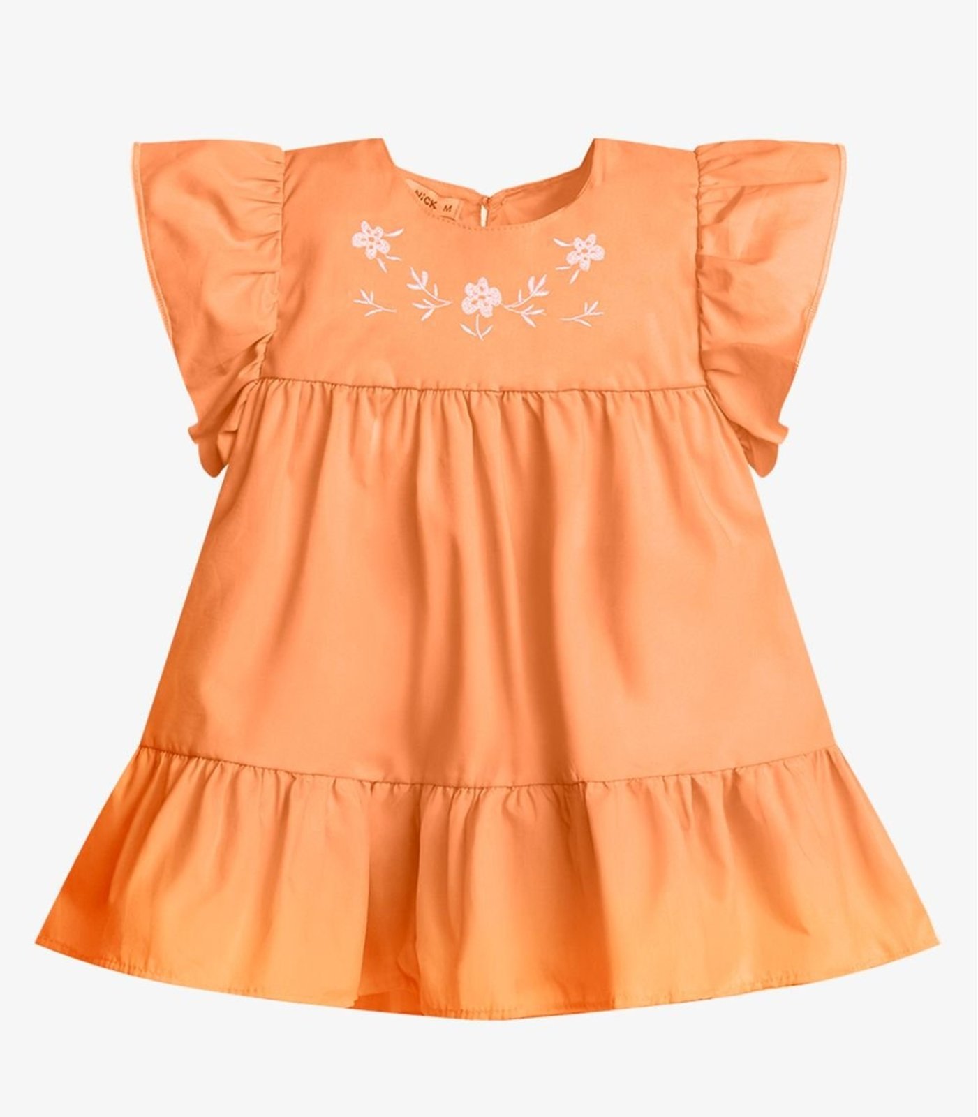Infantil - Vestido Menina Tricoline Trick Nick Laranja