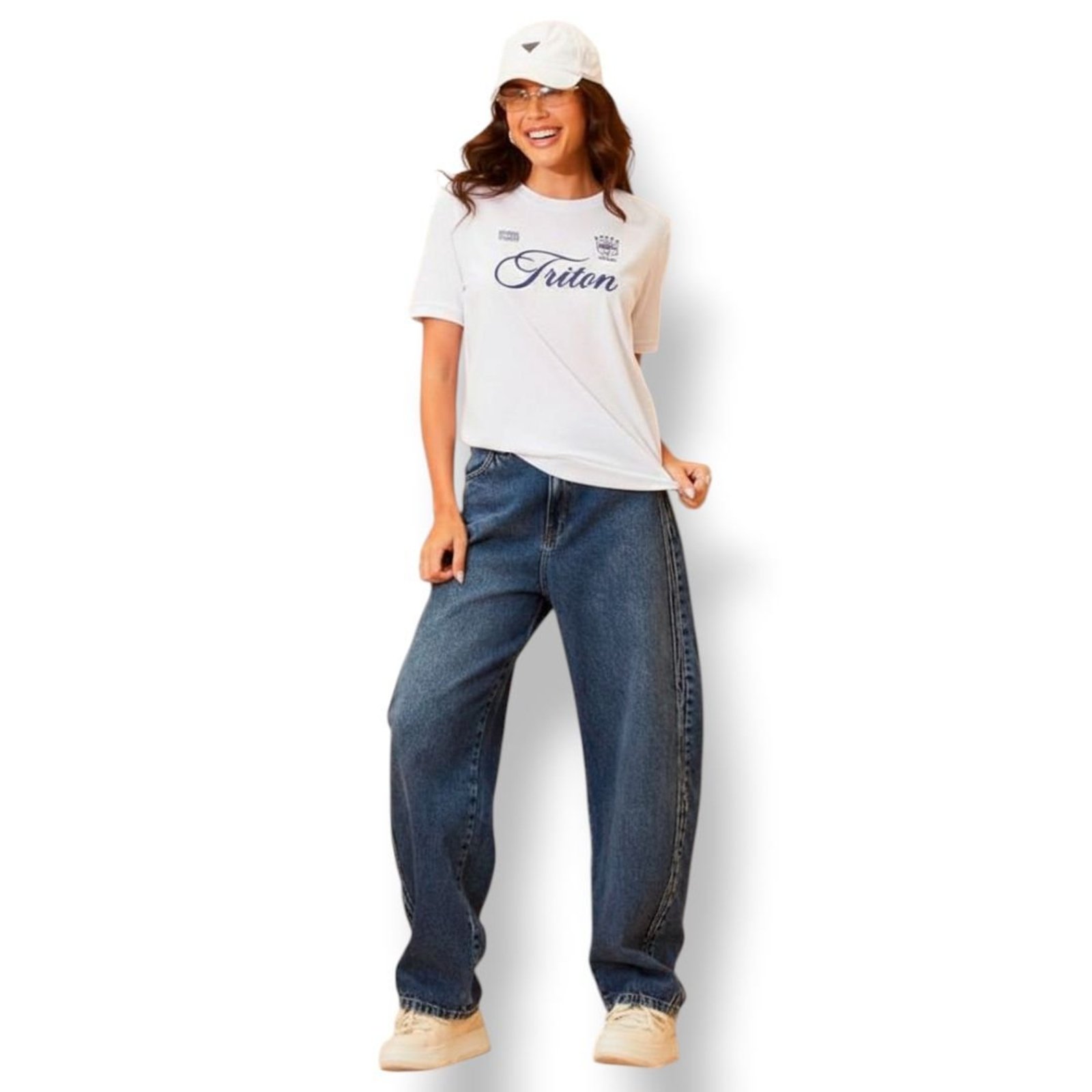 Camiseta Feminina Comfort com Estampa - Copa Triton Branco