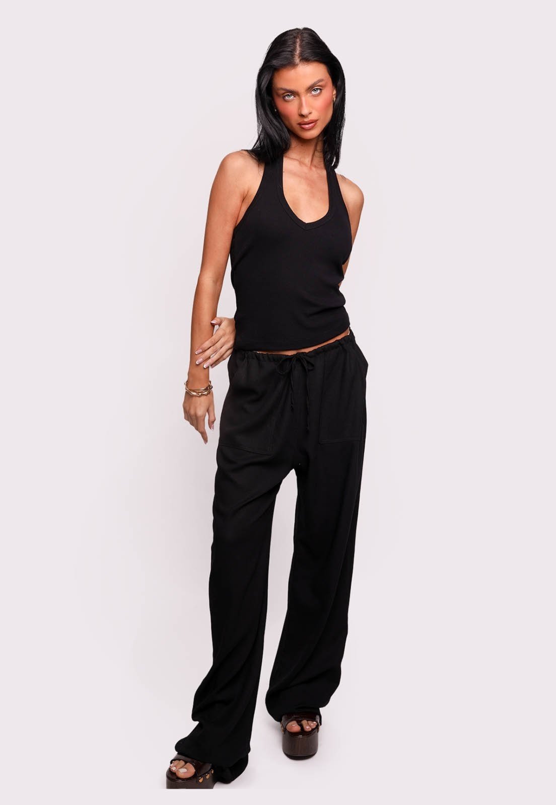 blusa frente única tayla preta Preto