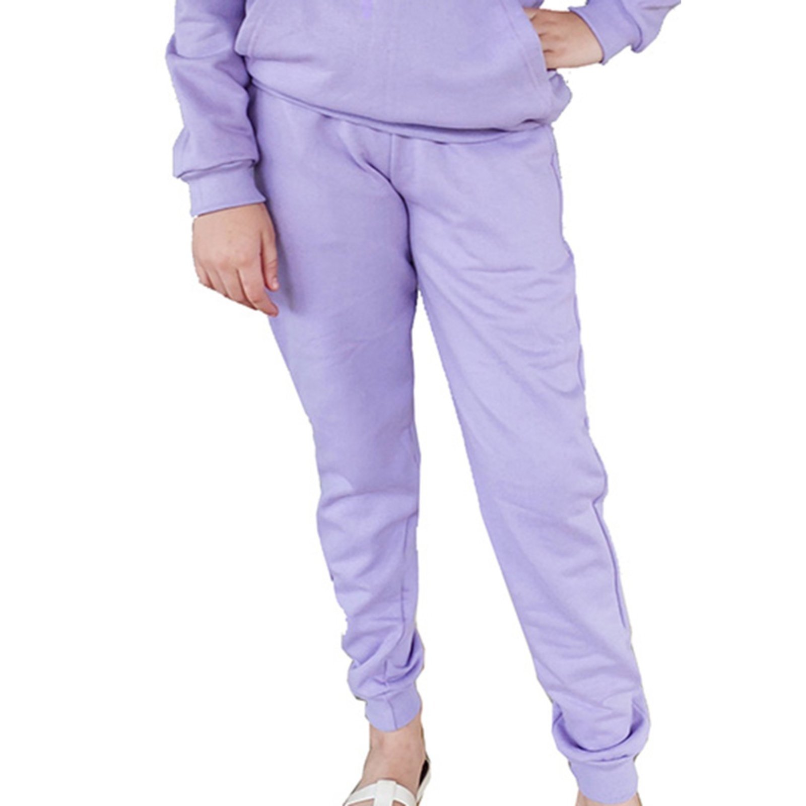 Infantil - Calça Estilo Jogger Moletom Juvenil Lilás Aliarthe