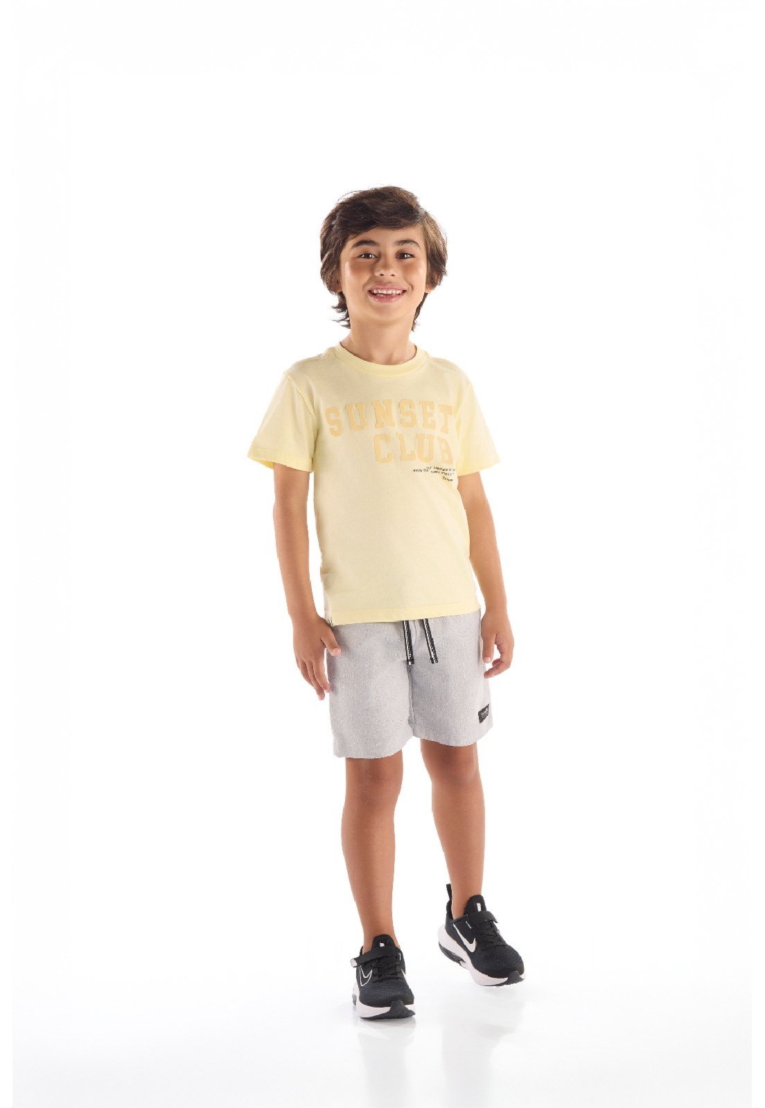 Infantil - Camiseta em Algodão Quimby Amarelo