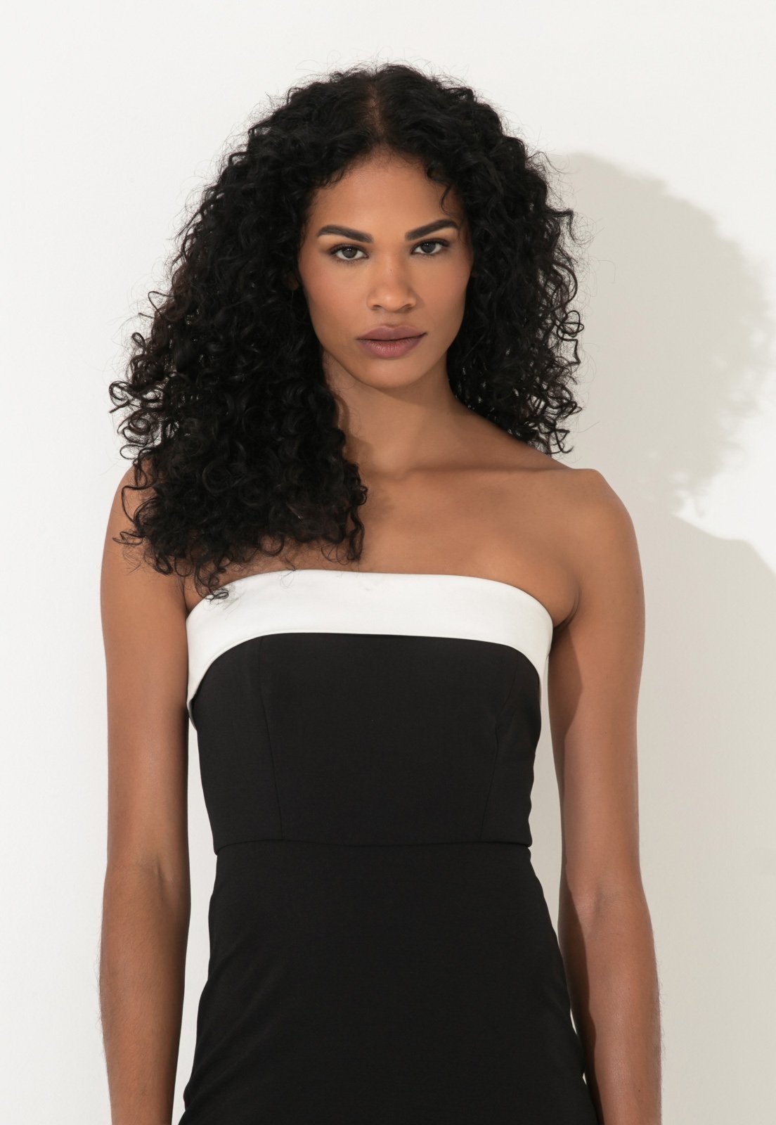 Vista 3 Vestido Traymon Midi Preto / Off White preto white Traymon preto white