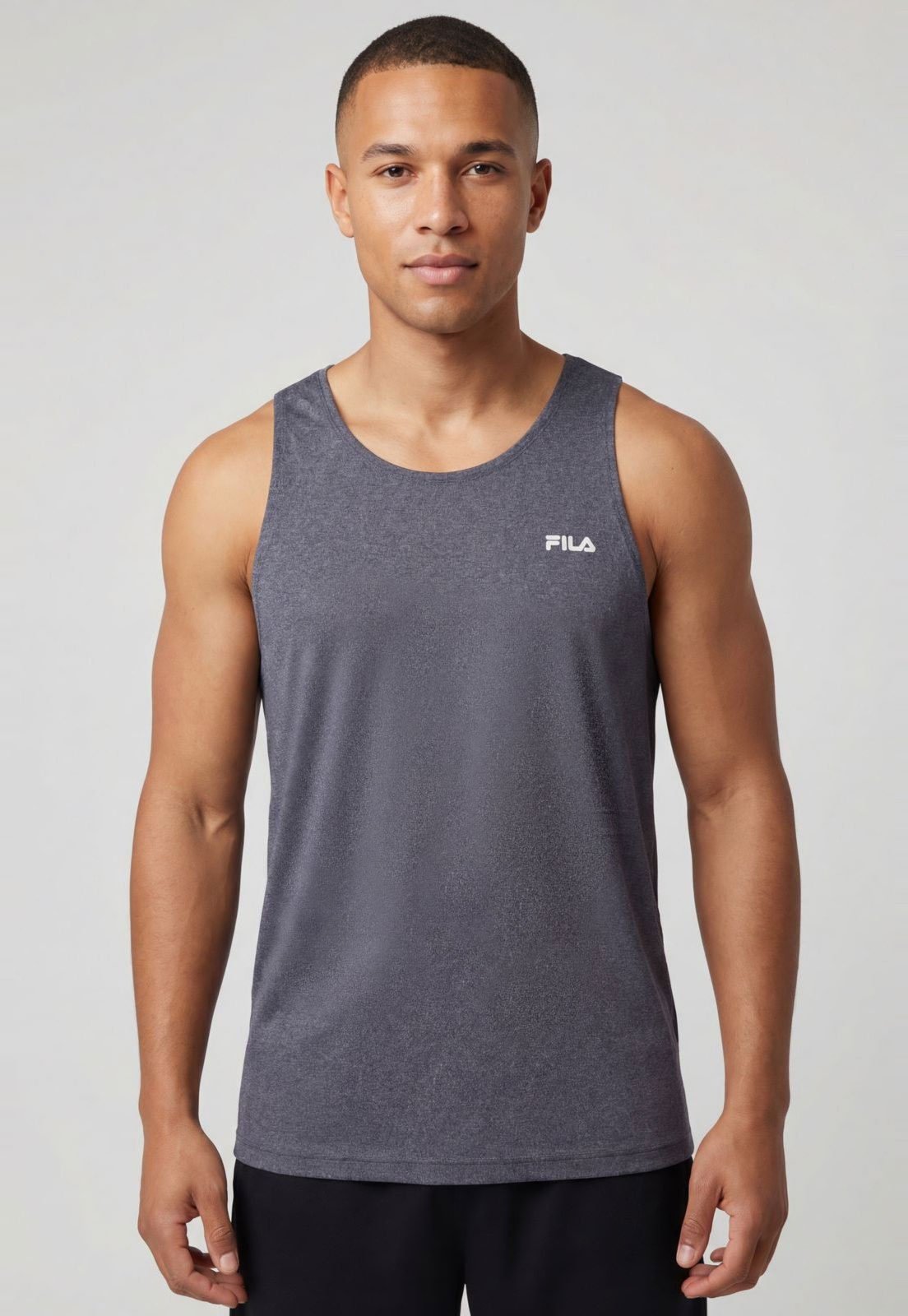 Regata Masculina Fila Sport Melange Cinza