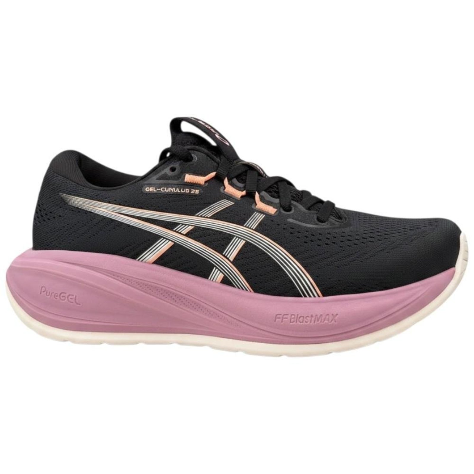 Tênis Asics Gel Cumulus 28 Preto e Roxo Feminino Preto