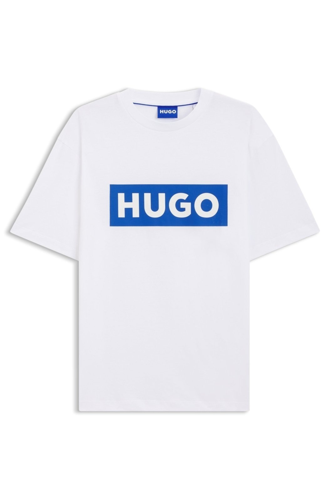 Camiseta De Algodão Jersey Com Logo Azul Branco - EGG