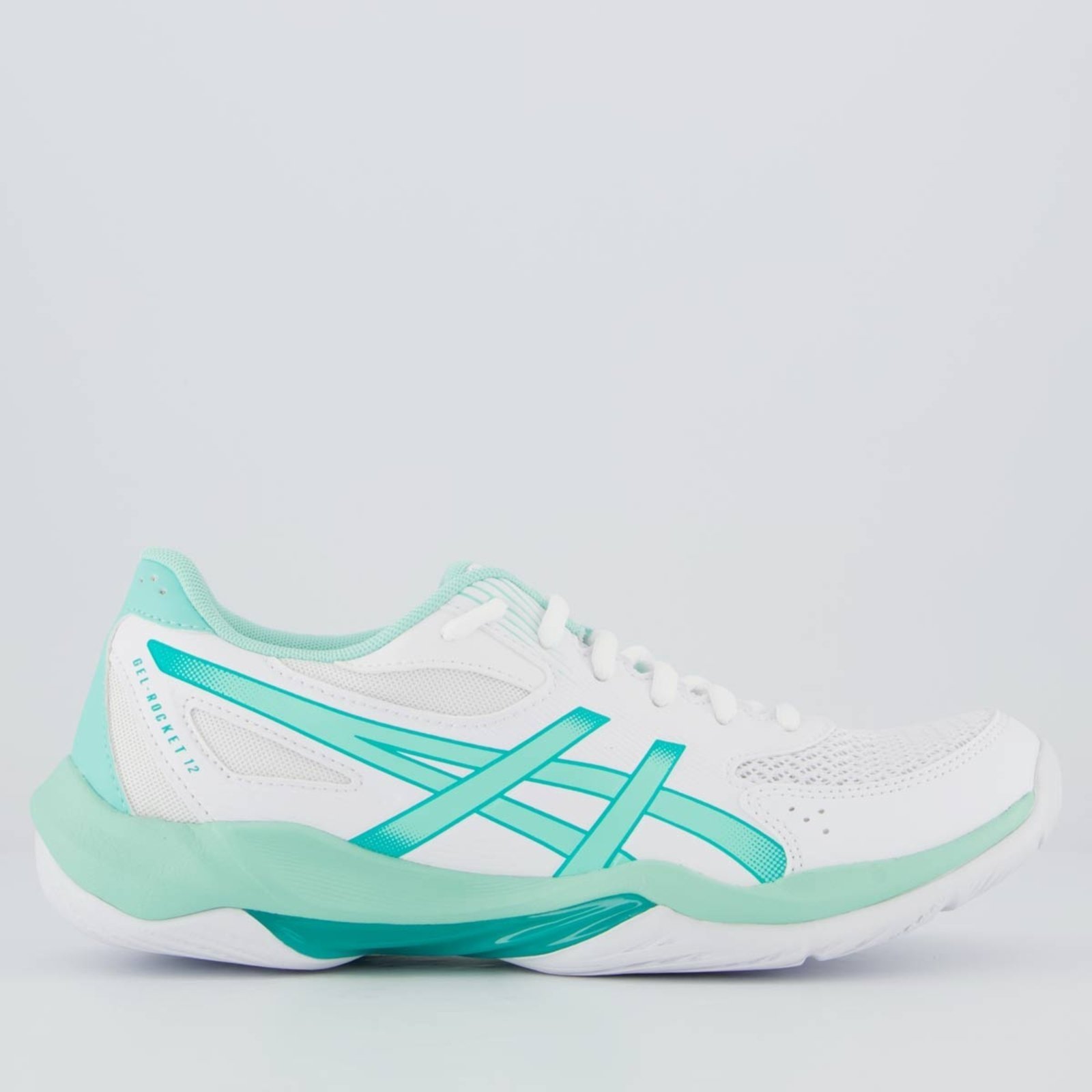 Tênis Asics Gel Rocket 12 Feminino Branco e Verde