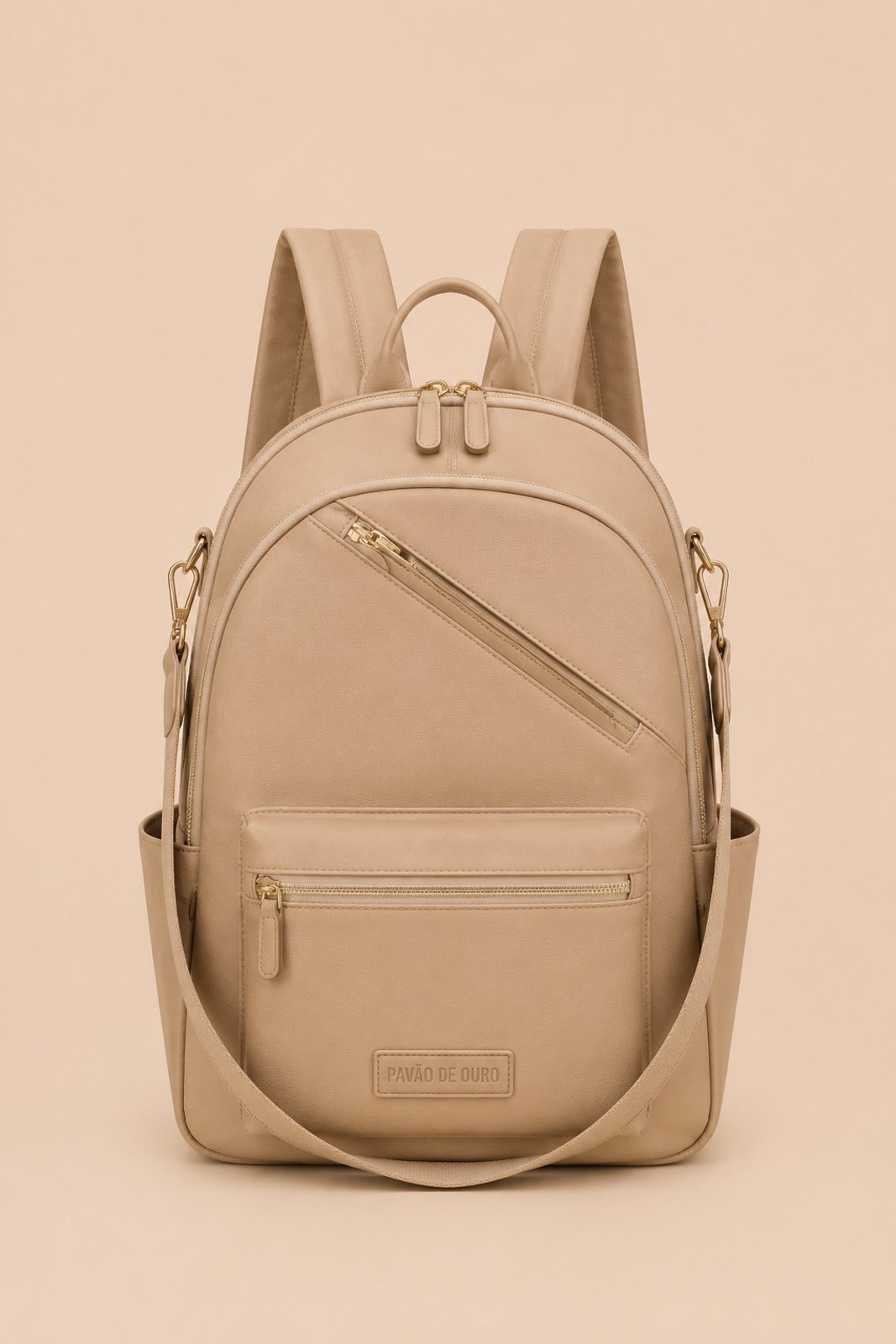 Mochila Grande Prax D Bell Outlet Fashion Bege