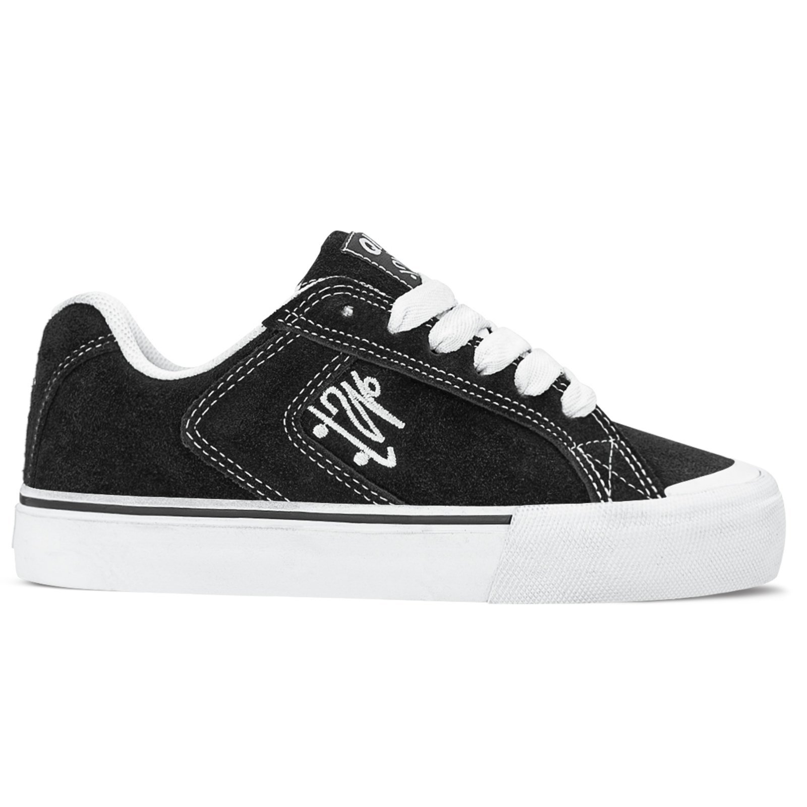Vista 2 Tênis Qix Unissex Camurça Chorão Park Branco preto Qix preto
