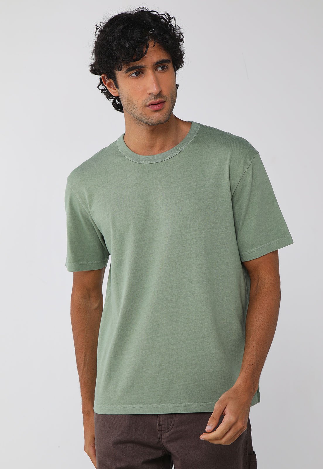 Camiseta Masculina GAP Básica Verde