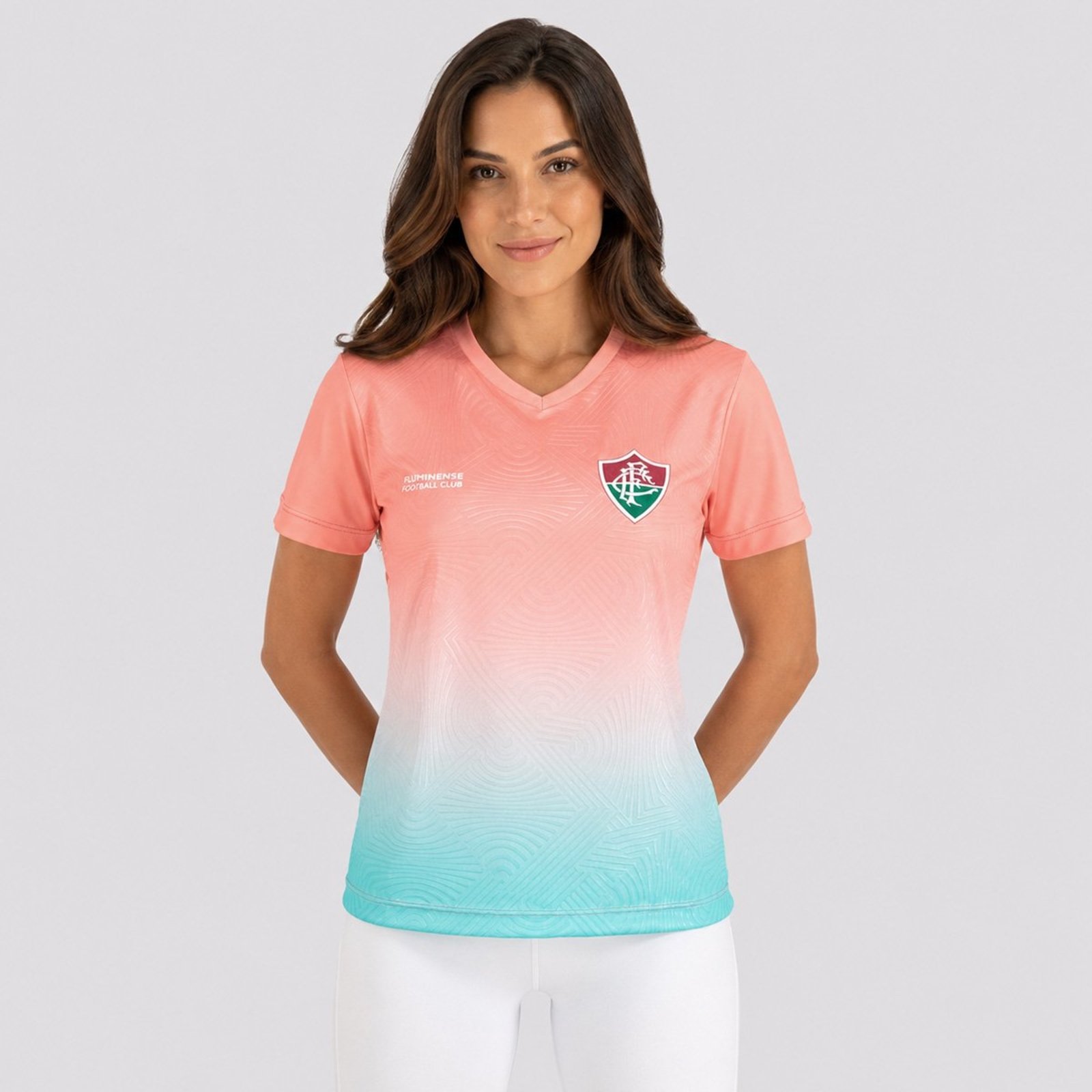 Camisa Fluminense Sino Feminina Rosa
