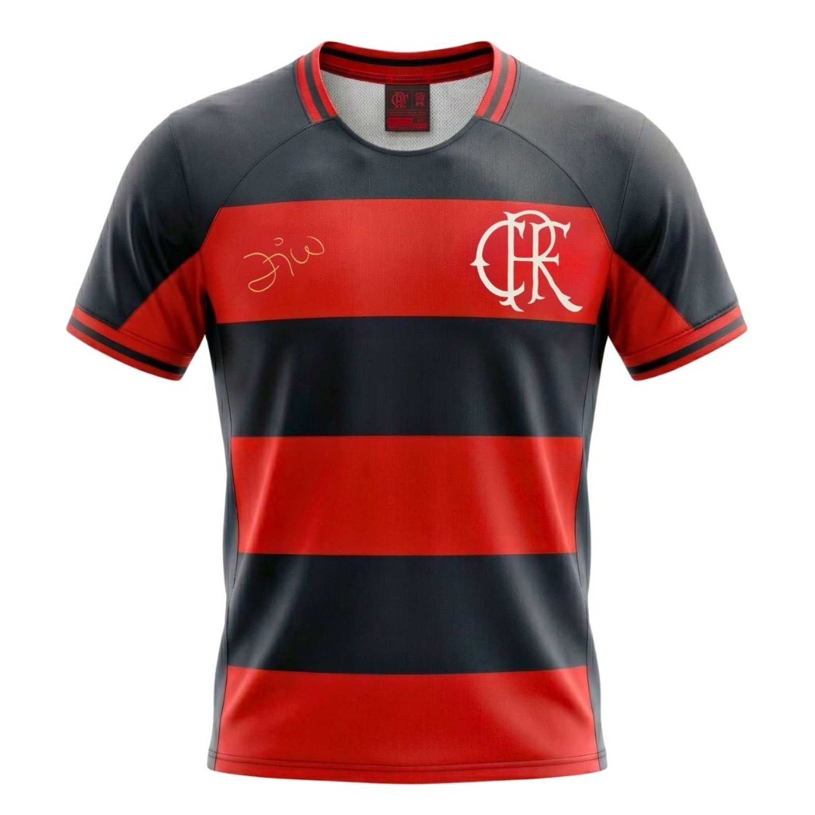 CAMISA FLAMENGO MOD. BENCH MASCULINA - ZICO 10 VERMELHO/PRETO