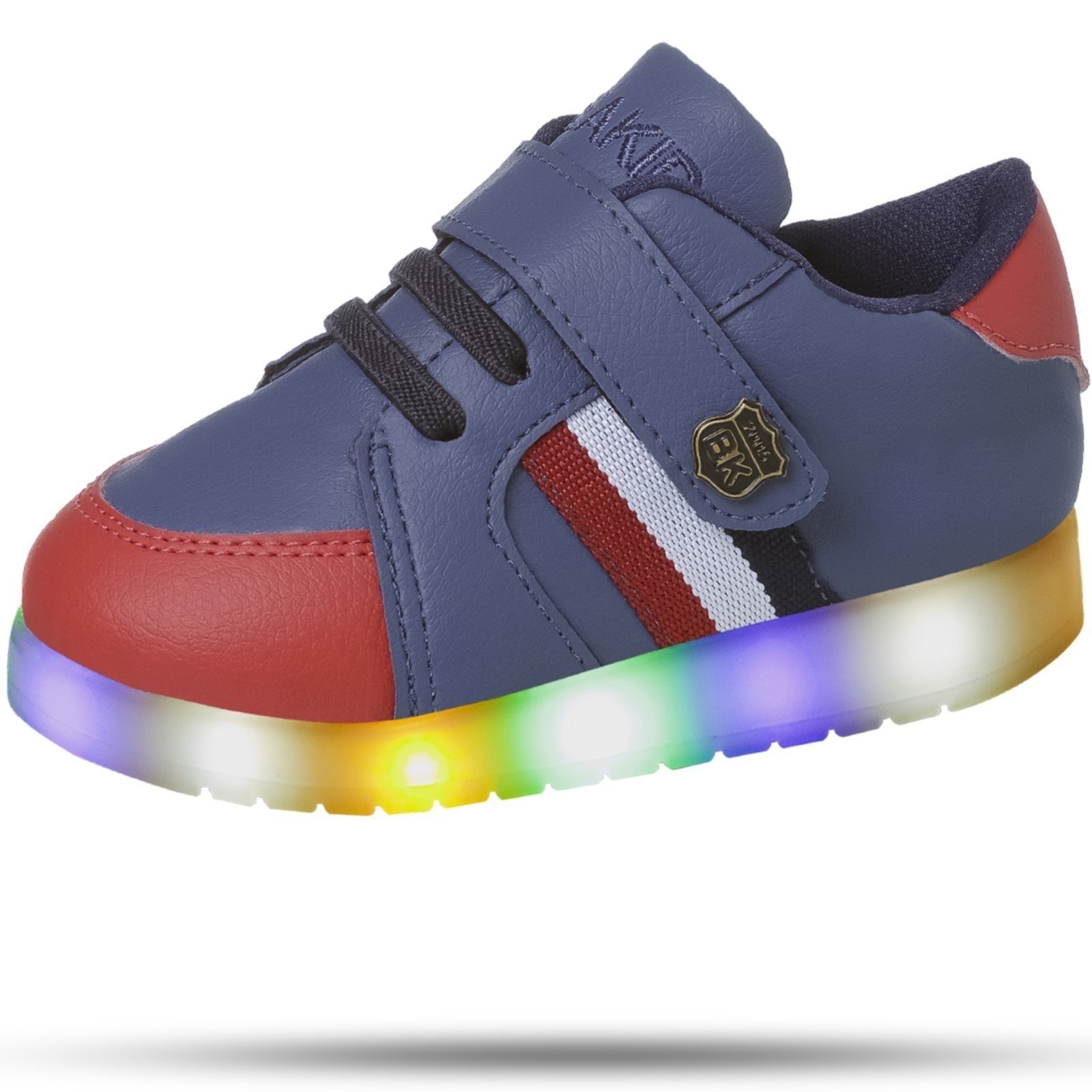 Infantil - Tênis Beakid Menino Com Led Calçado Azul Casual