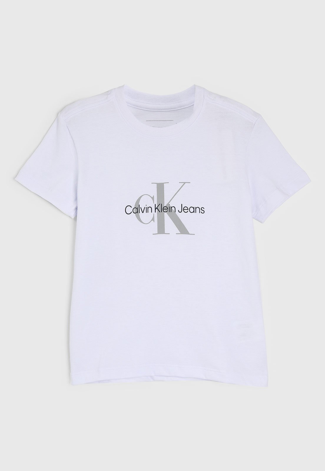 Infantil - Camiseta Manga Curta Calvin Klein Logo Branca