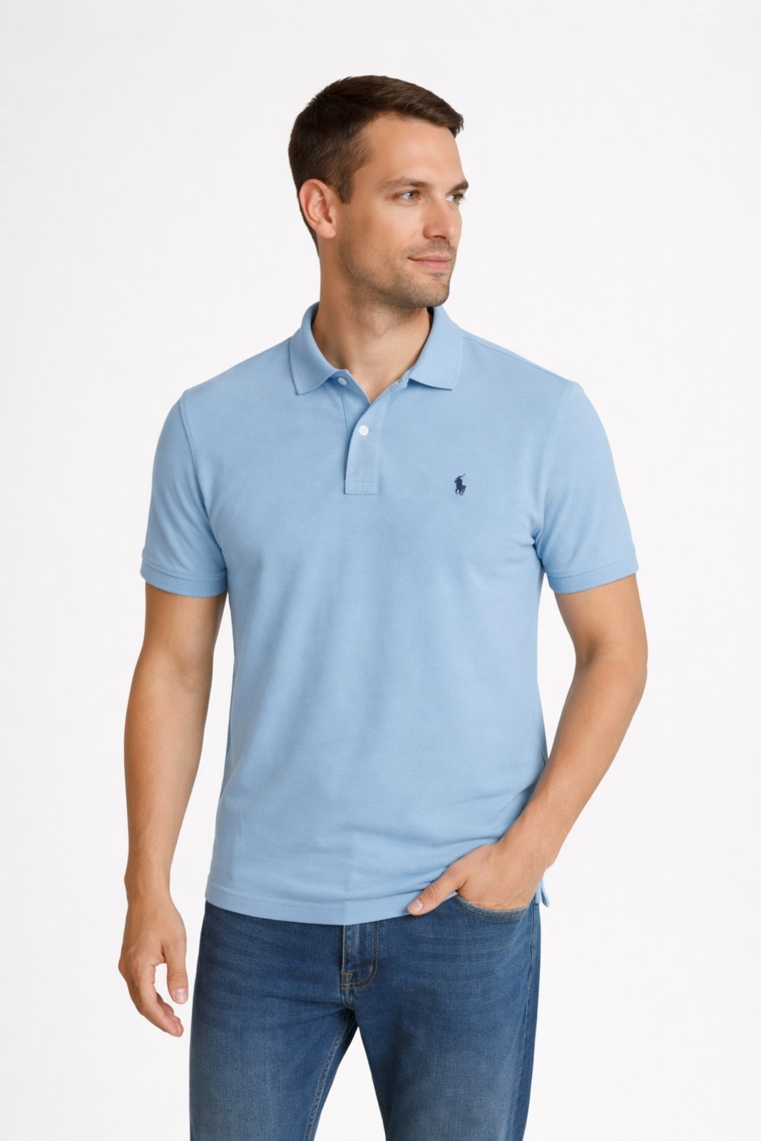 Camiseta Polo D Bell Outlet Fashion Masculina Azul