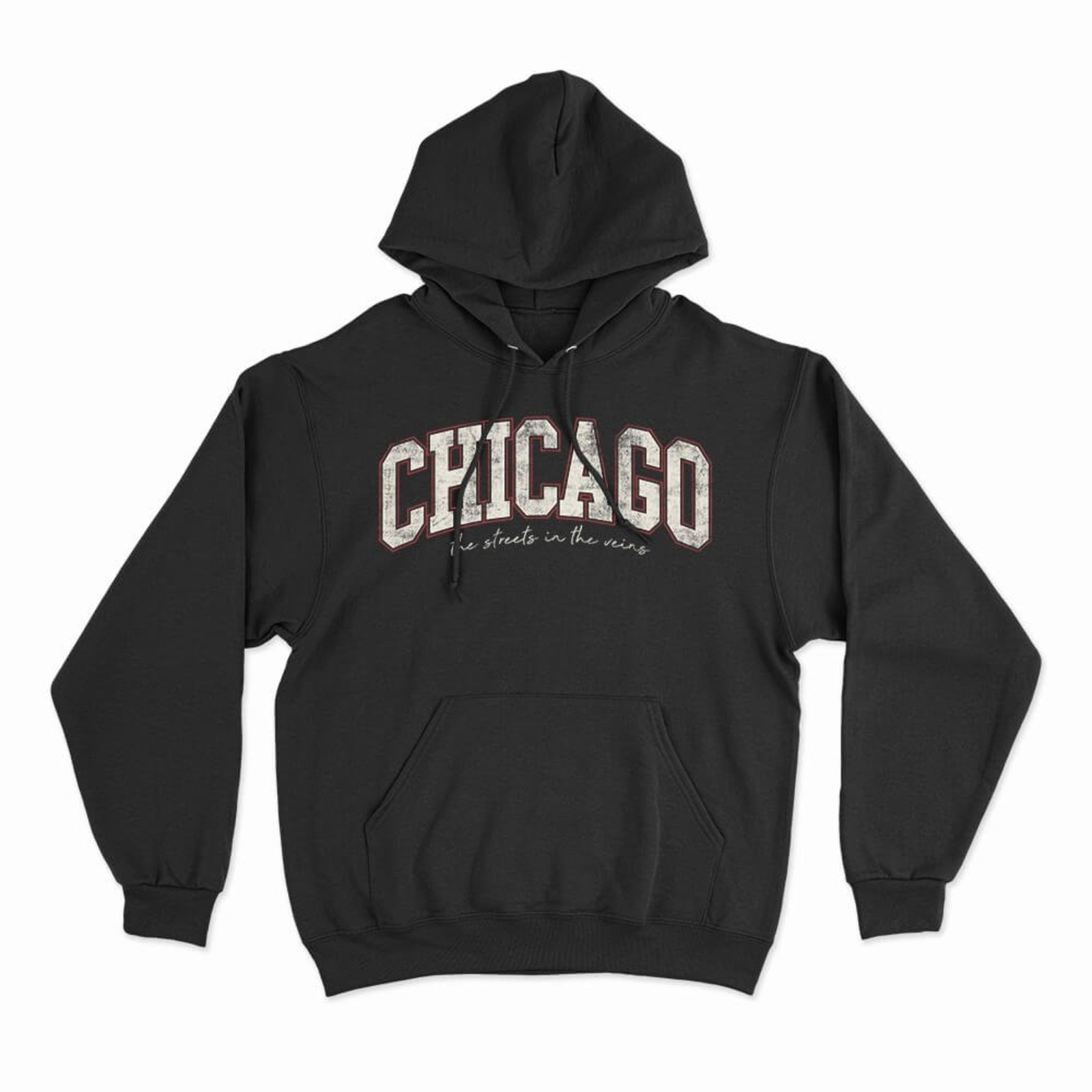Moletom Com Capuz Chicago - Preto - Casual - Studio Geek