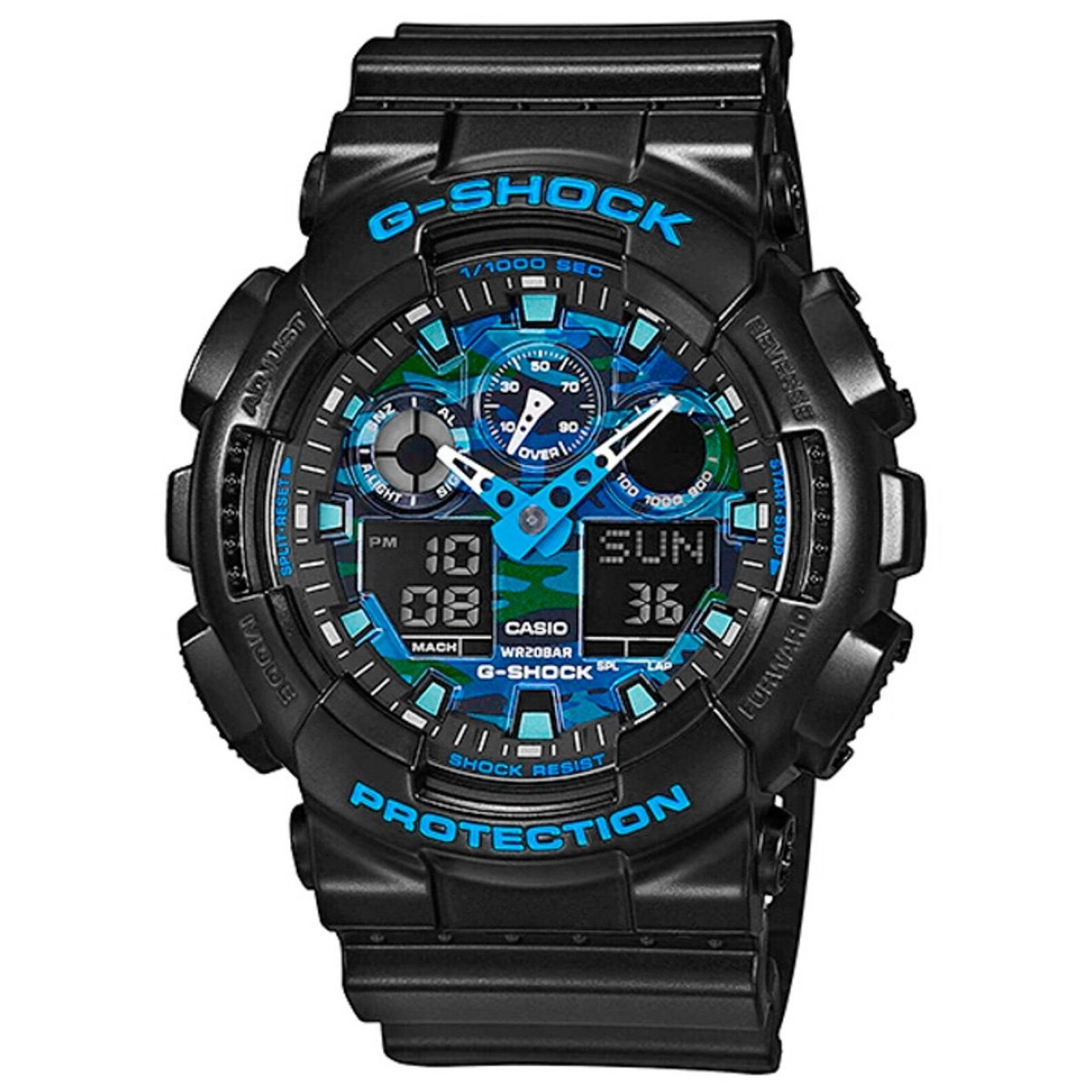 Relógio Casio G-shock GA-100CB-1ADR | Preto Azul