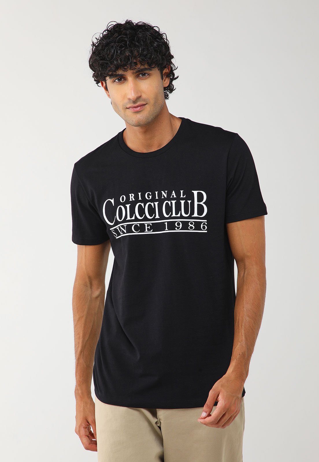 Camiseta Masculina Colcci Estampa Original Club Preta