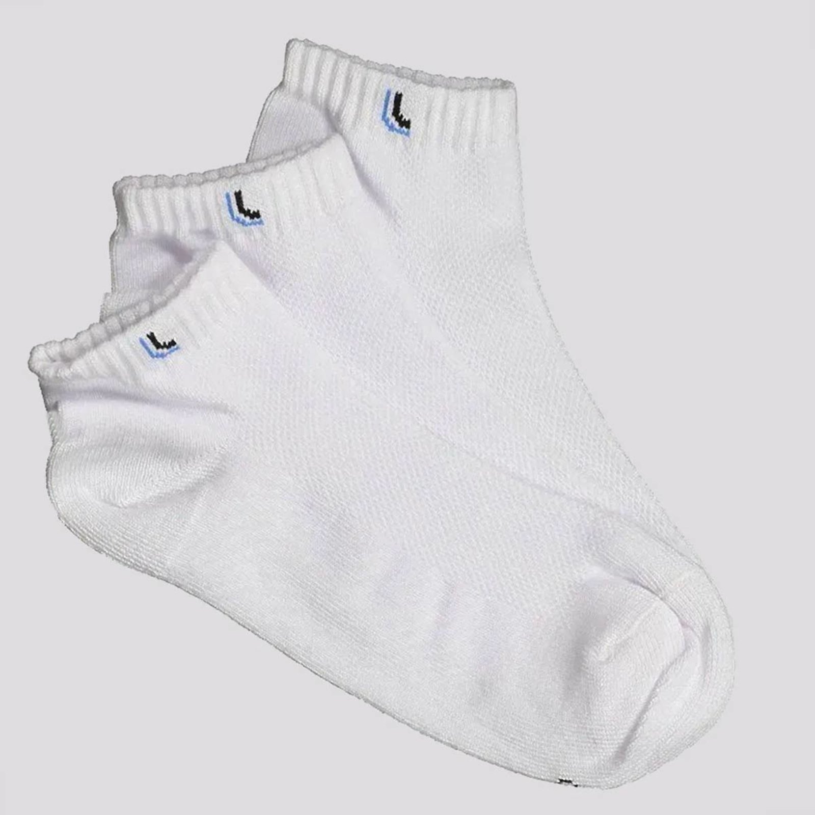 Vista 3 Kit Meia Lupo Walk Cano Curto 12 Pares Branca Lupo branco