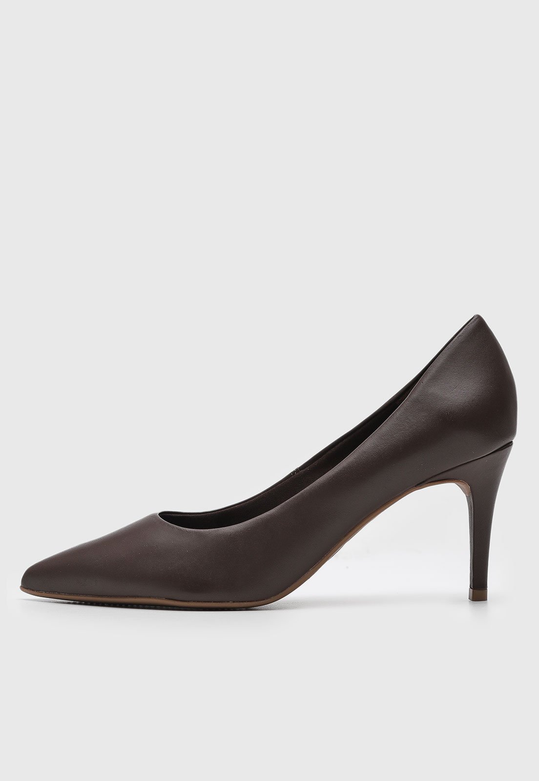 Scarpin Feminino Bottero Salto Fino Médio Marrom
