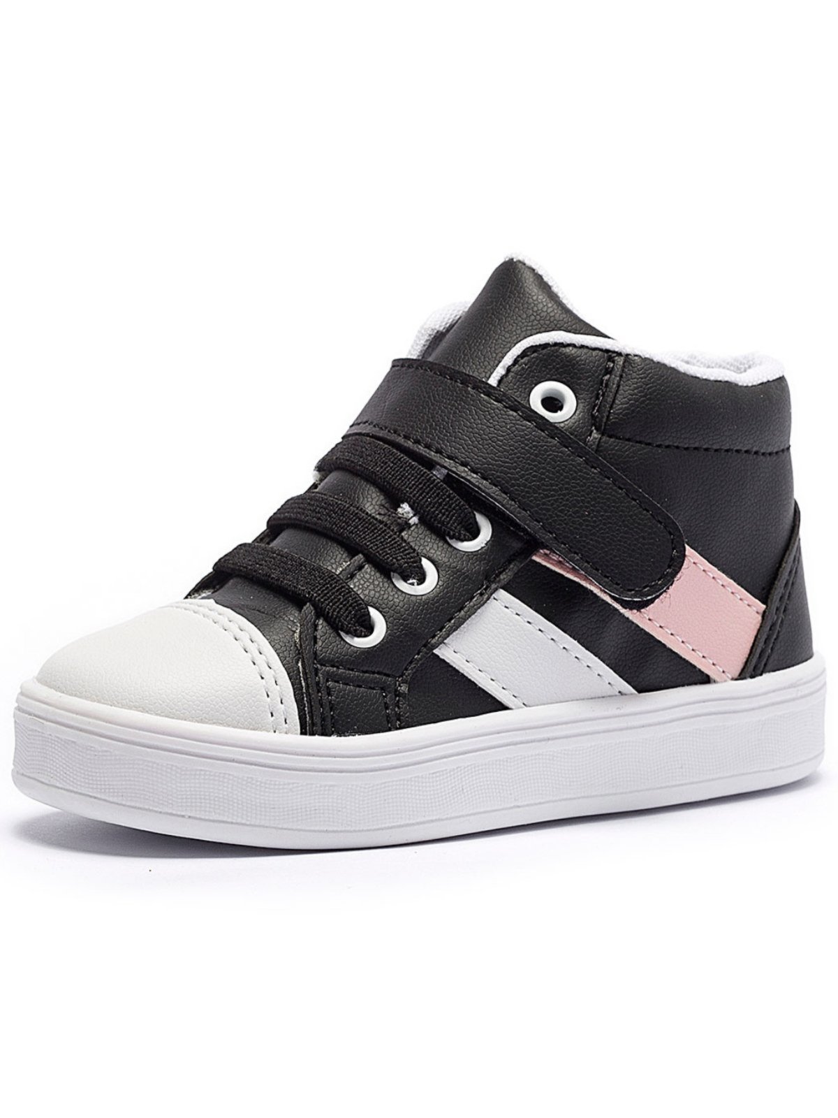 Infantil - Tênis Tininha Menina Cano Alto Casual Preto