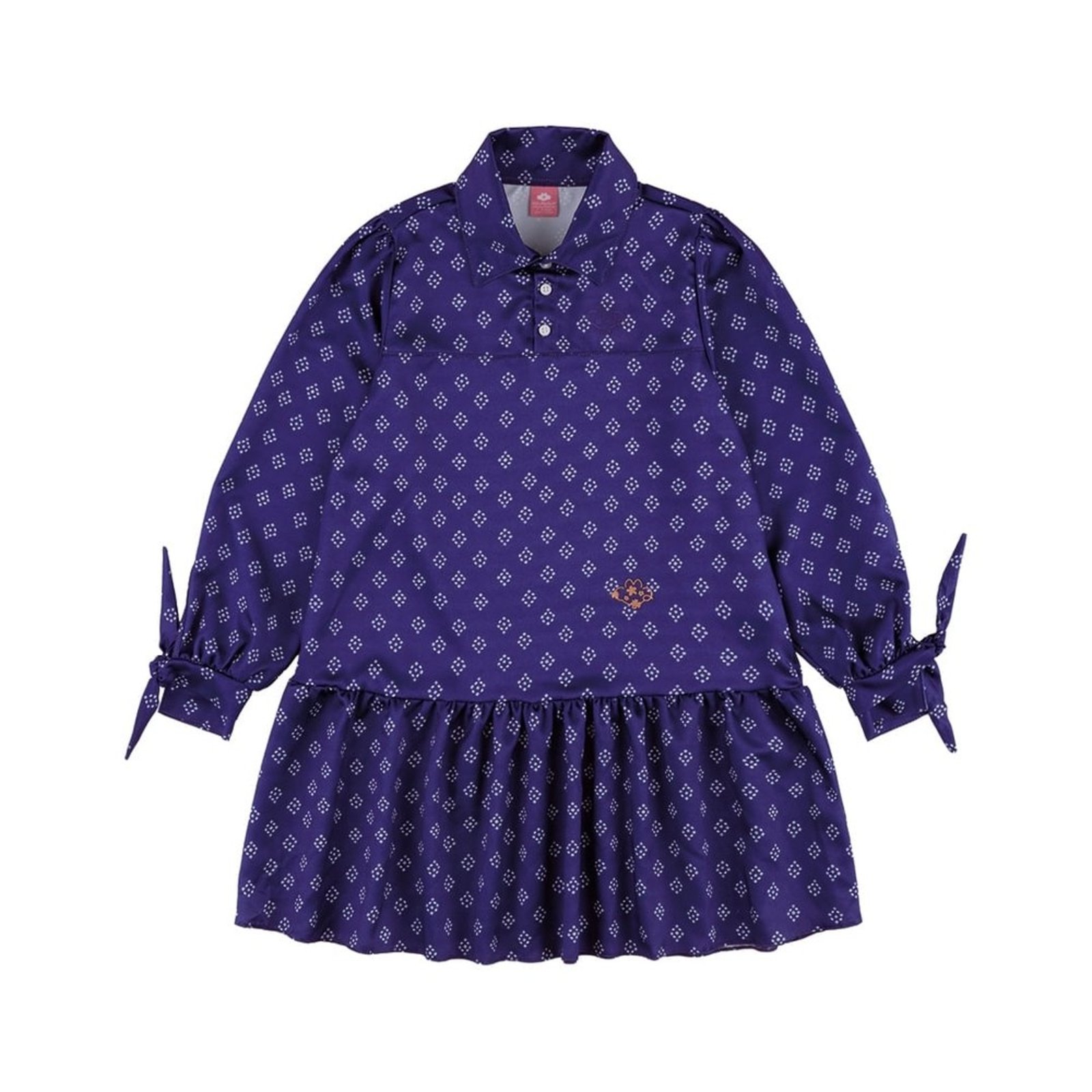 Infantil - Vestido Shine Cetim Estampado Menina Lilica Ripilica