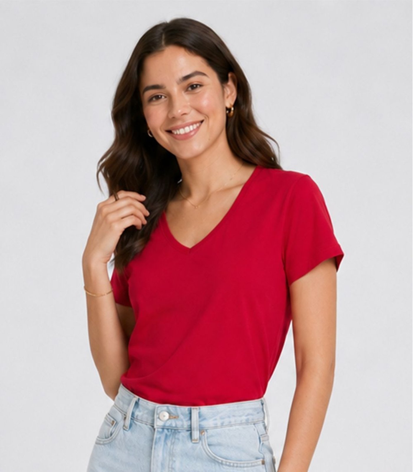 Blusa Feminina Cotton 30 Básica Kohmar Vermelho